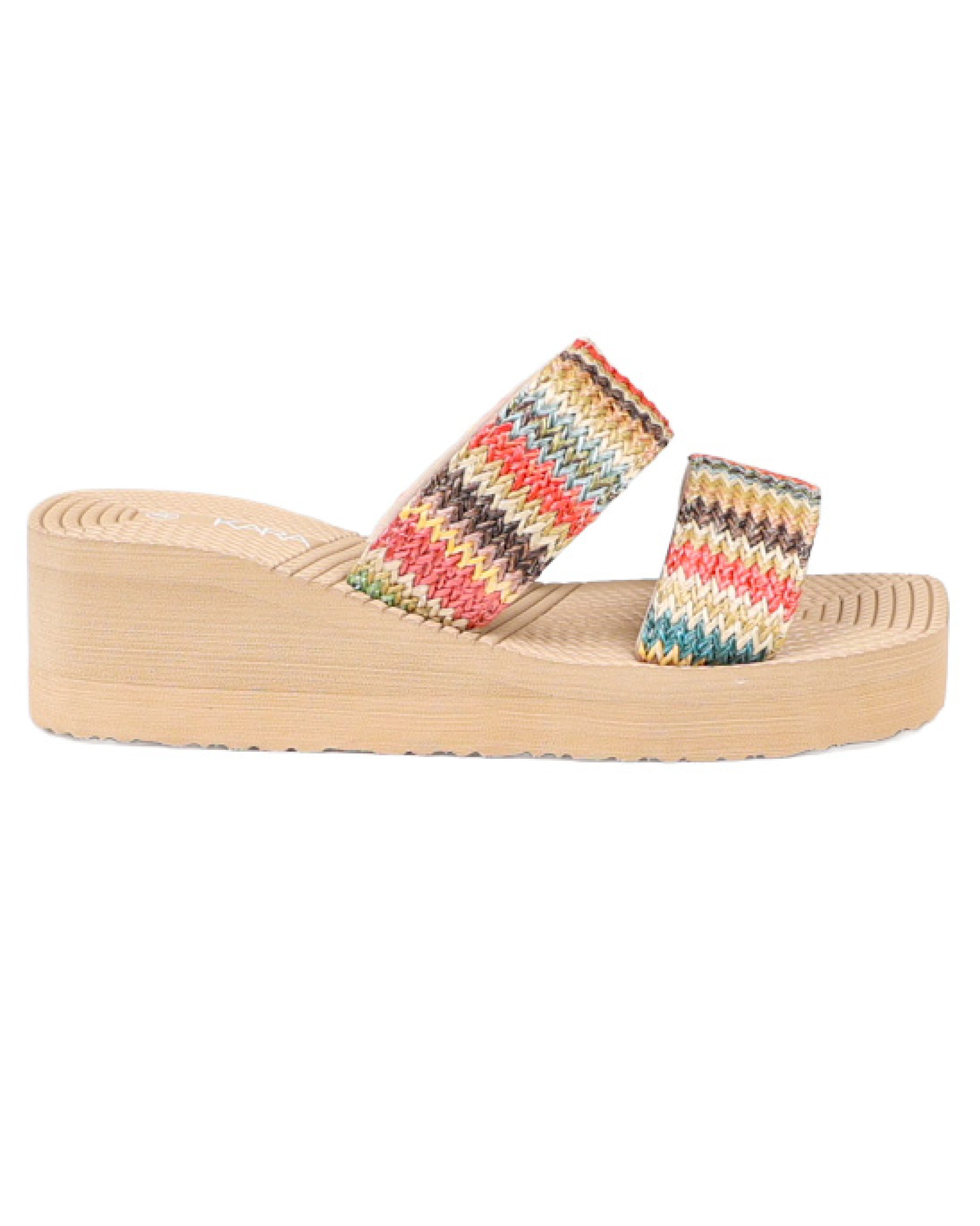 Multi Double Band EVA Wedge Mule