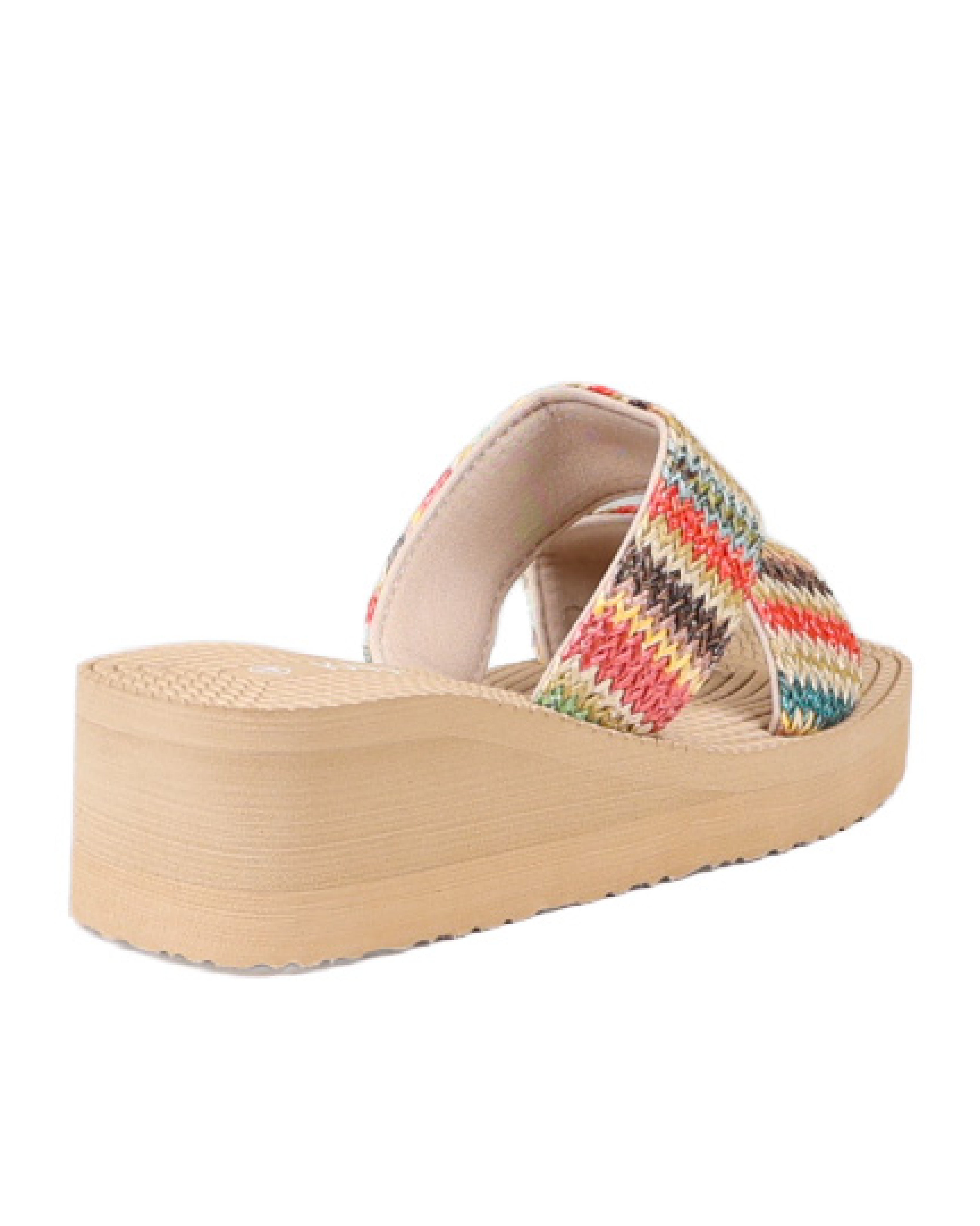 Multi Double Band EVA Wedge Mule