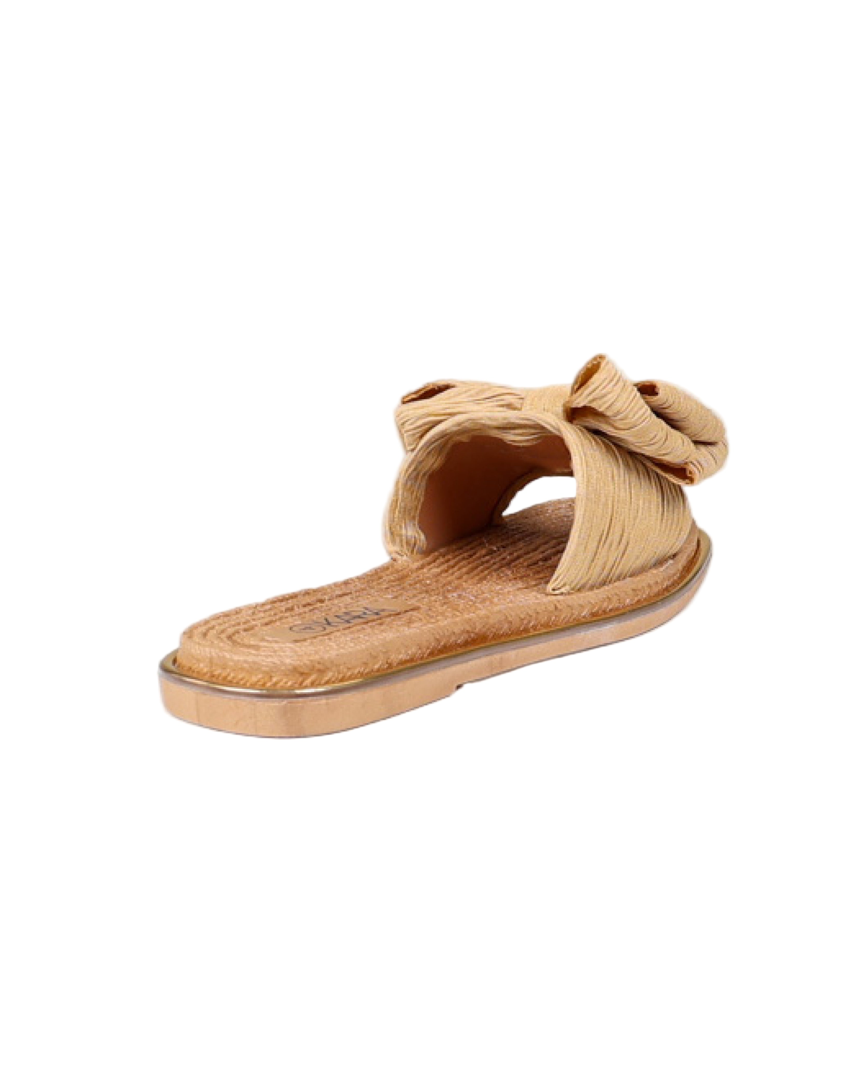 Taupe Bow Detail Mule