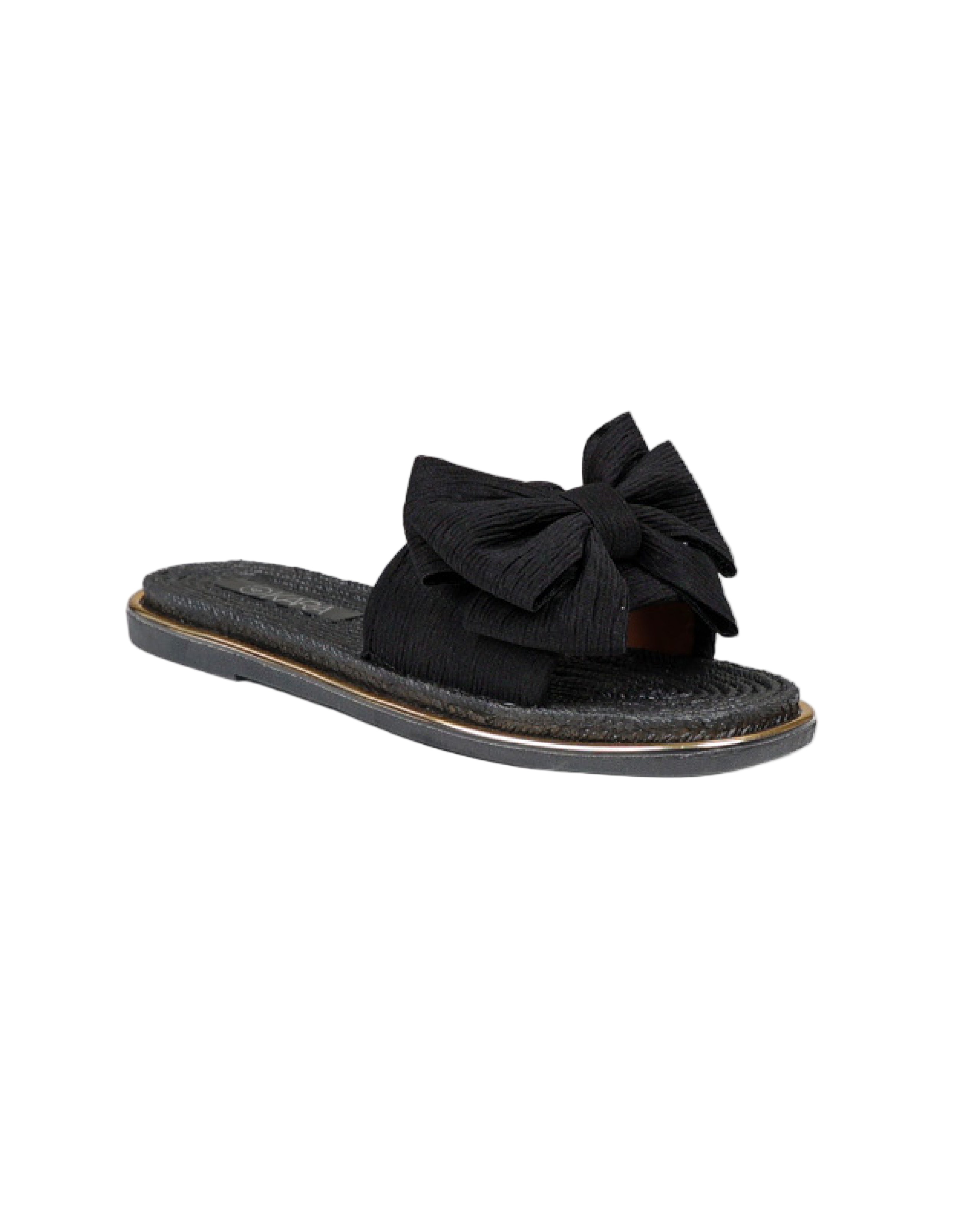 Black Bow Detail Mule