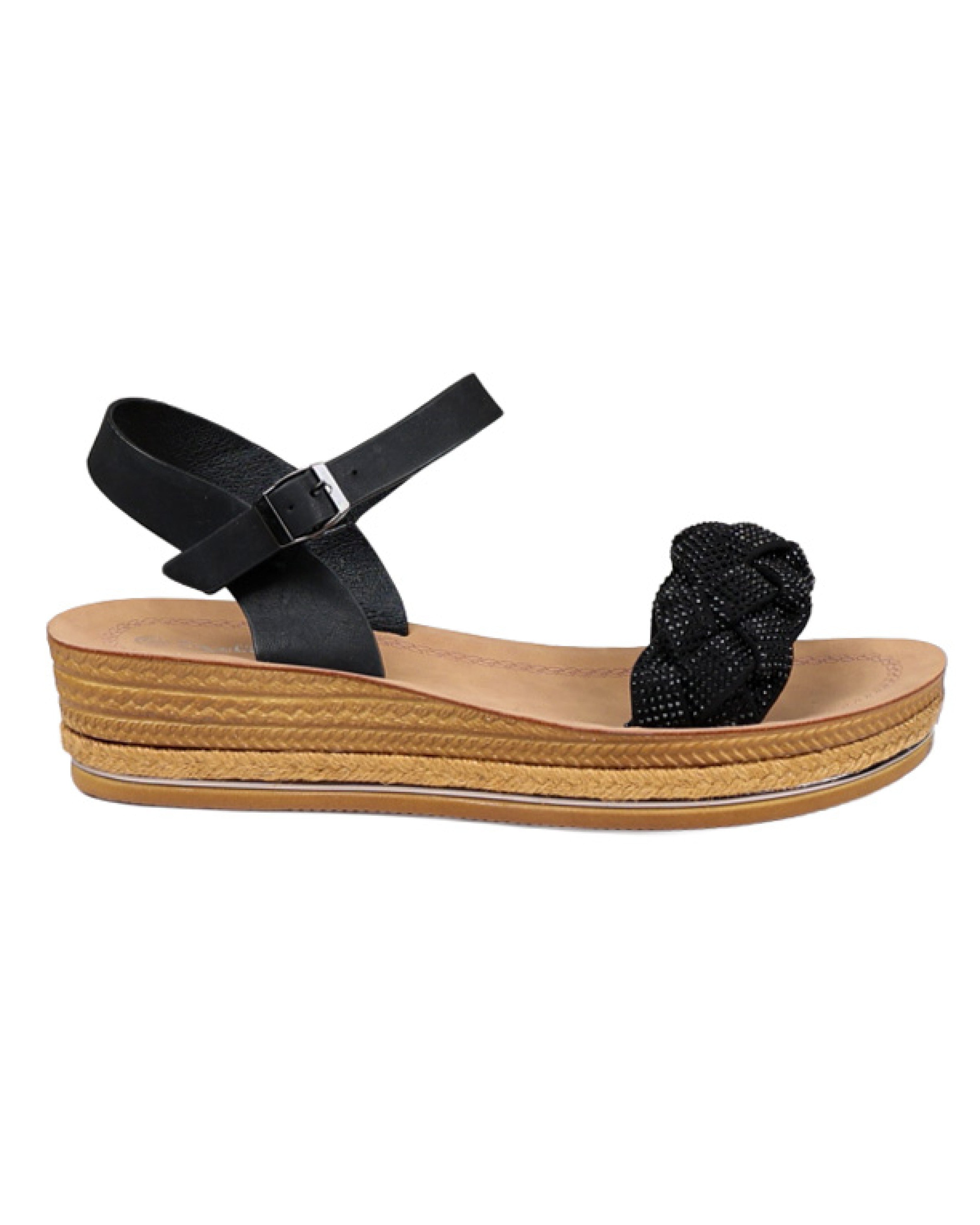 Embellished Band Wedge Sandal