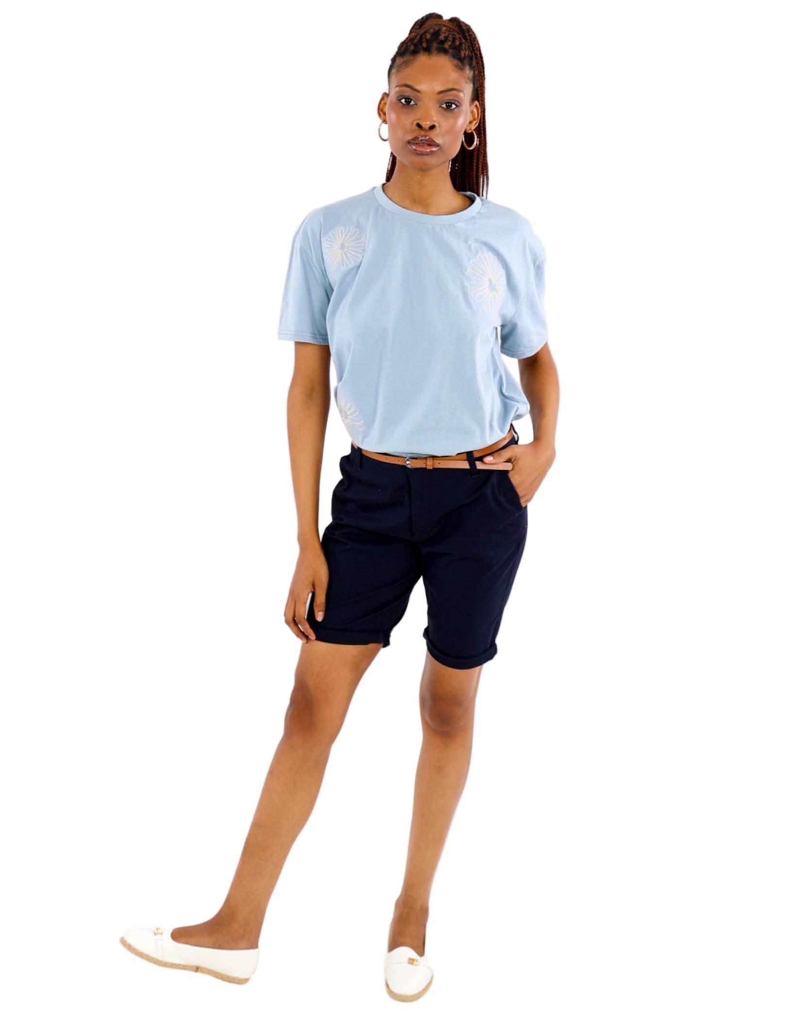 Belted Chino Bermuda Shorts