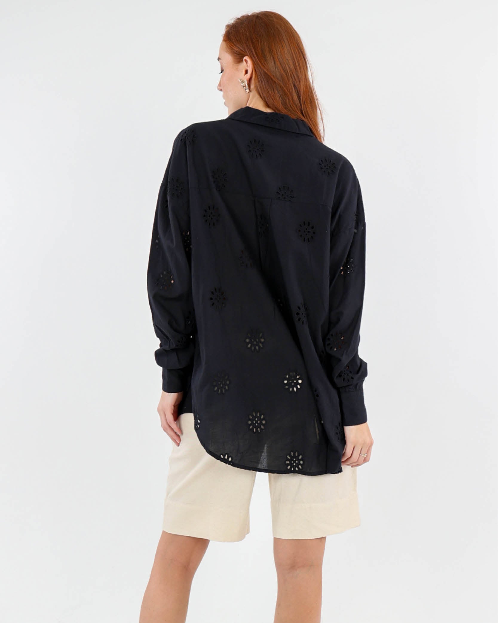Anglaise Button Through Cotton Shirt