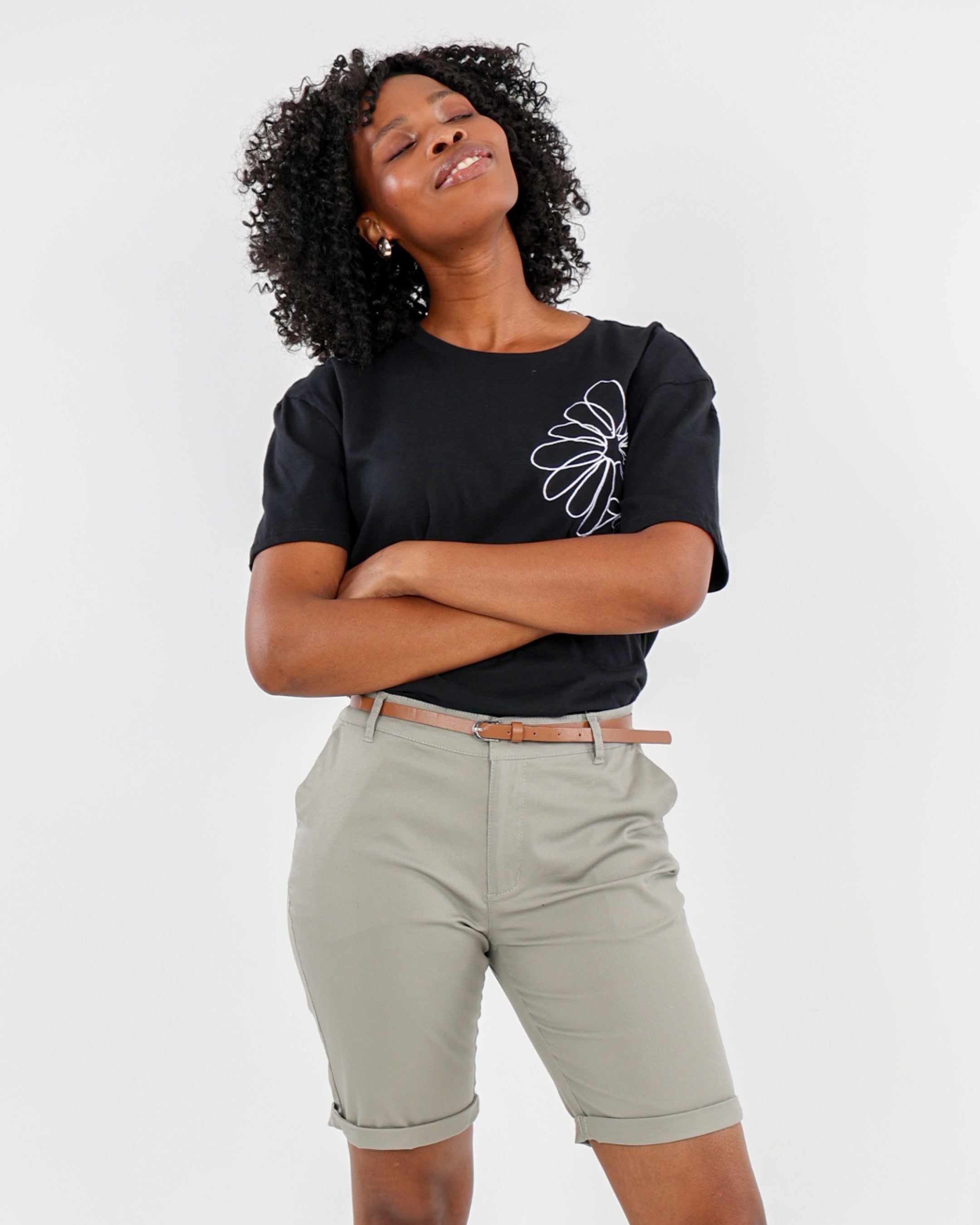 Belted Chino Bermuda Shorts
