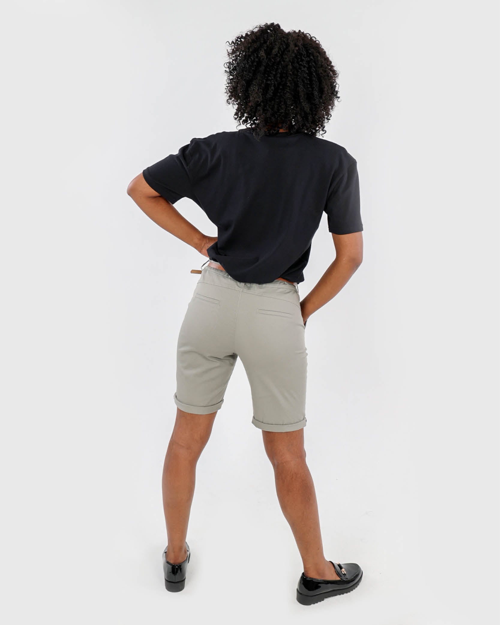 Belted Chino Bermuda Shorts