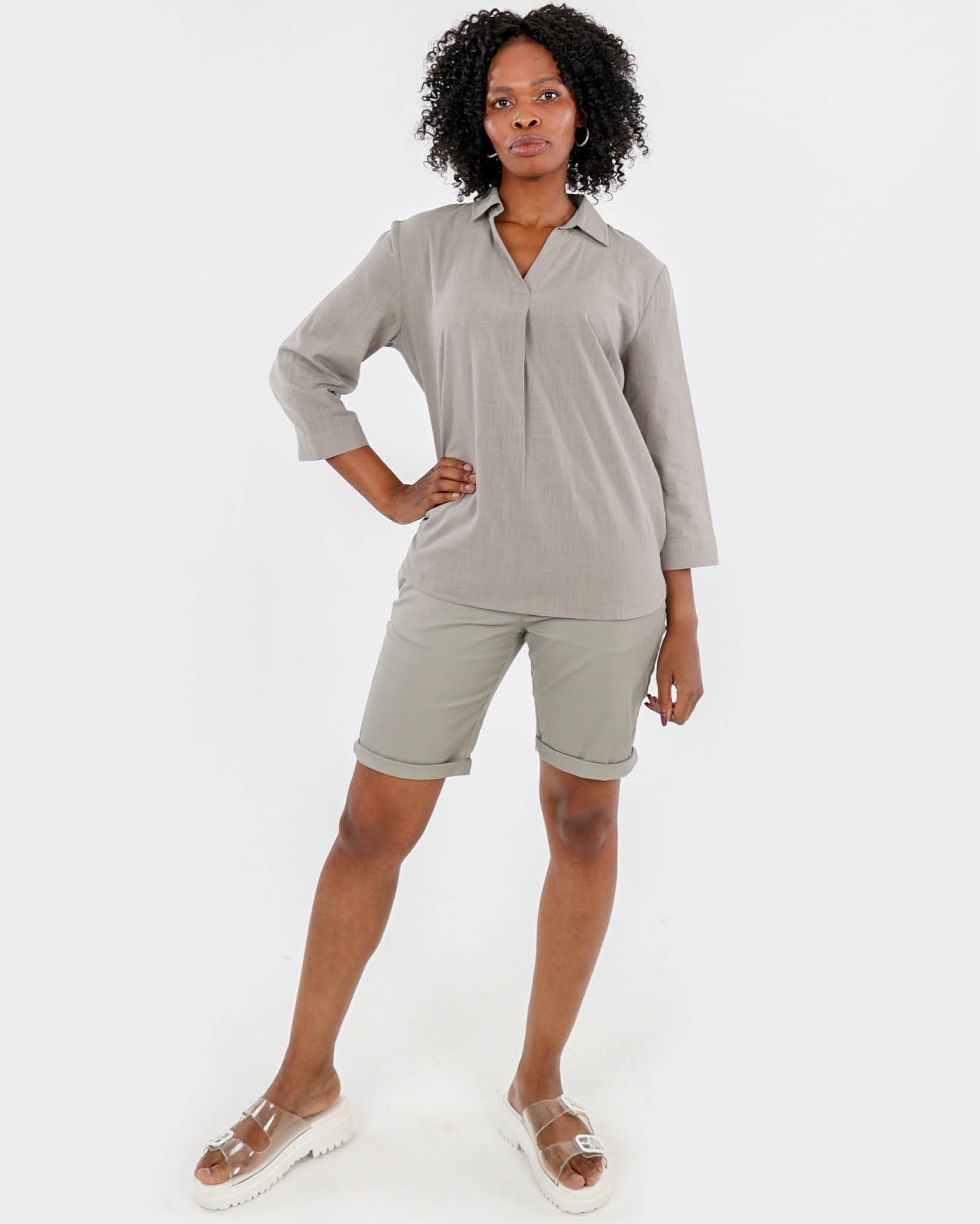 Olive Henley Blouse