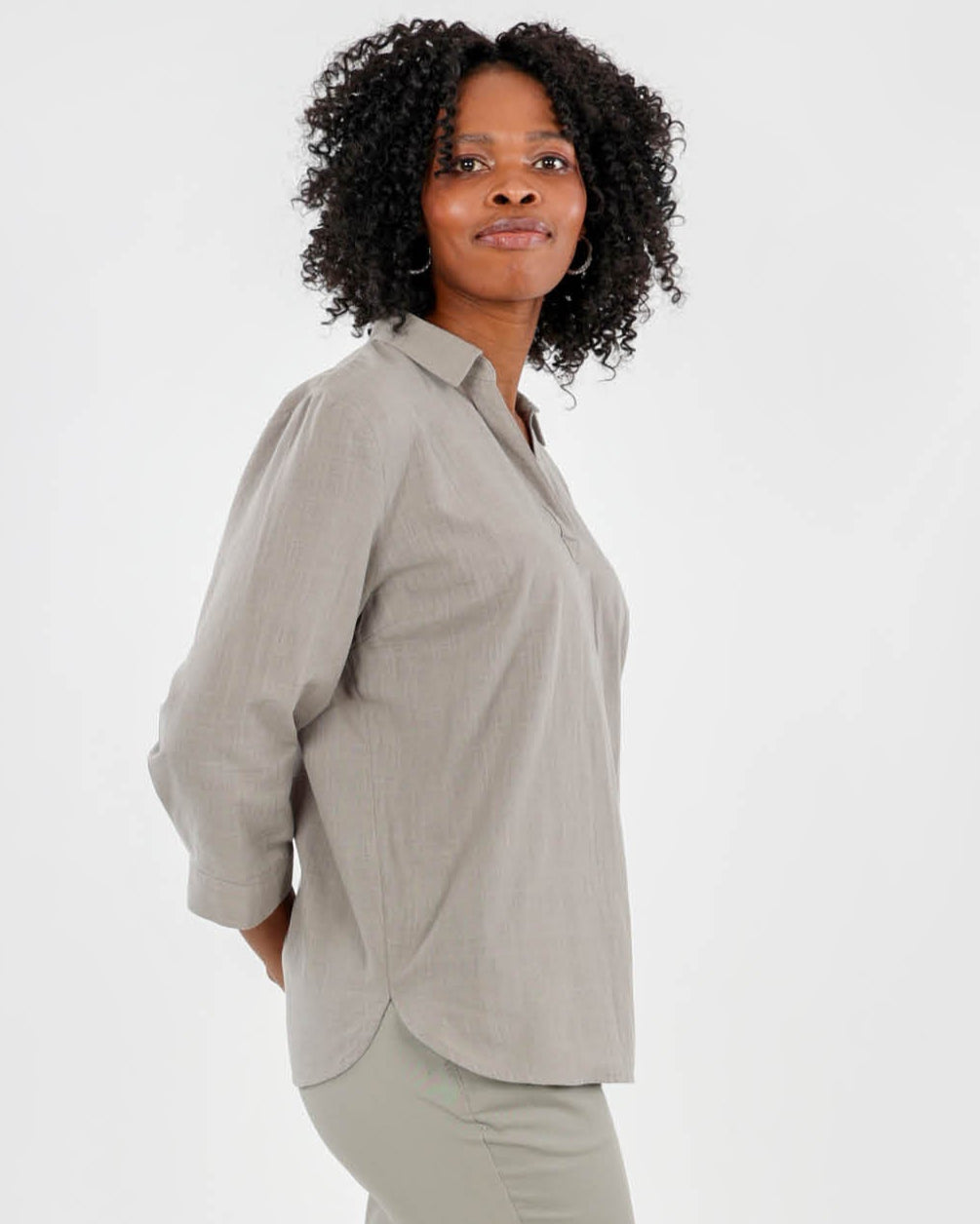Olive Henley Blouse