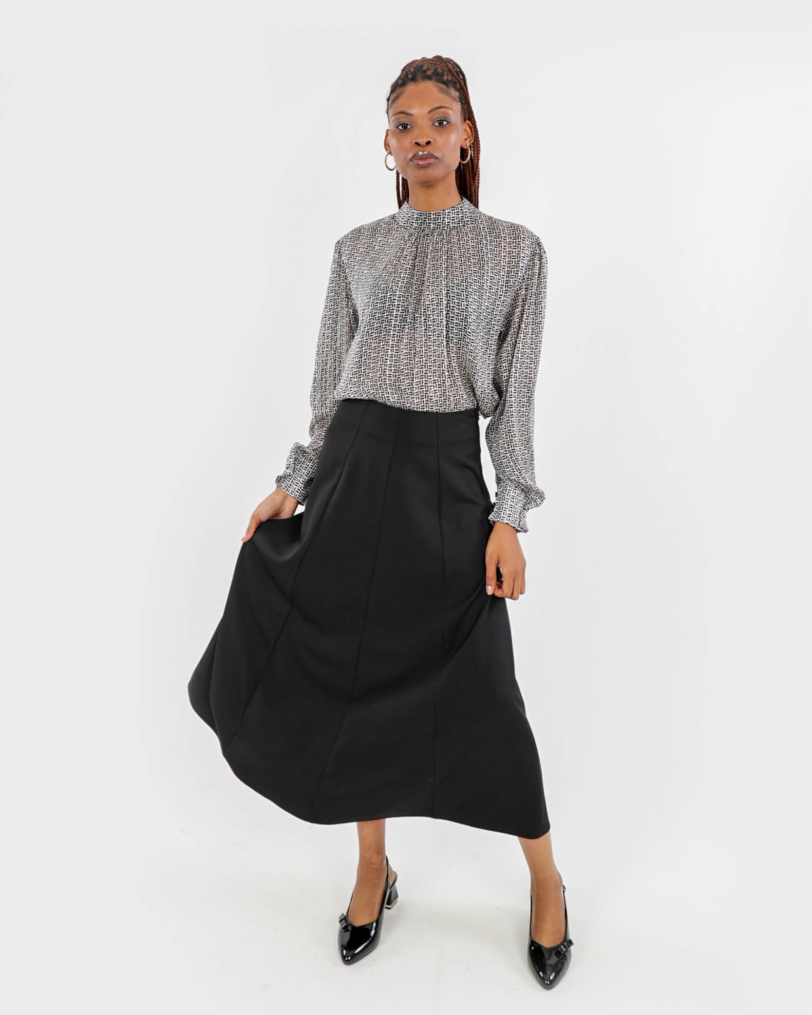 Panelled Midi Skirt
