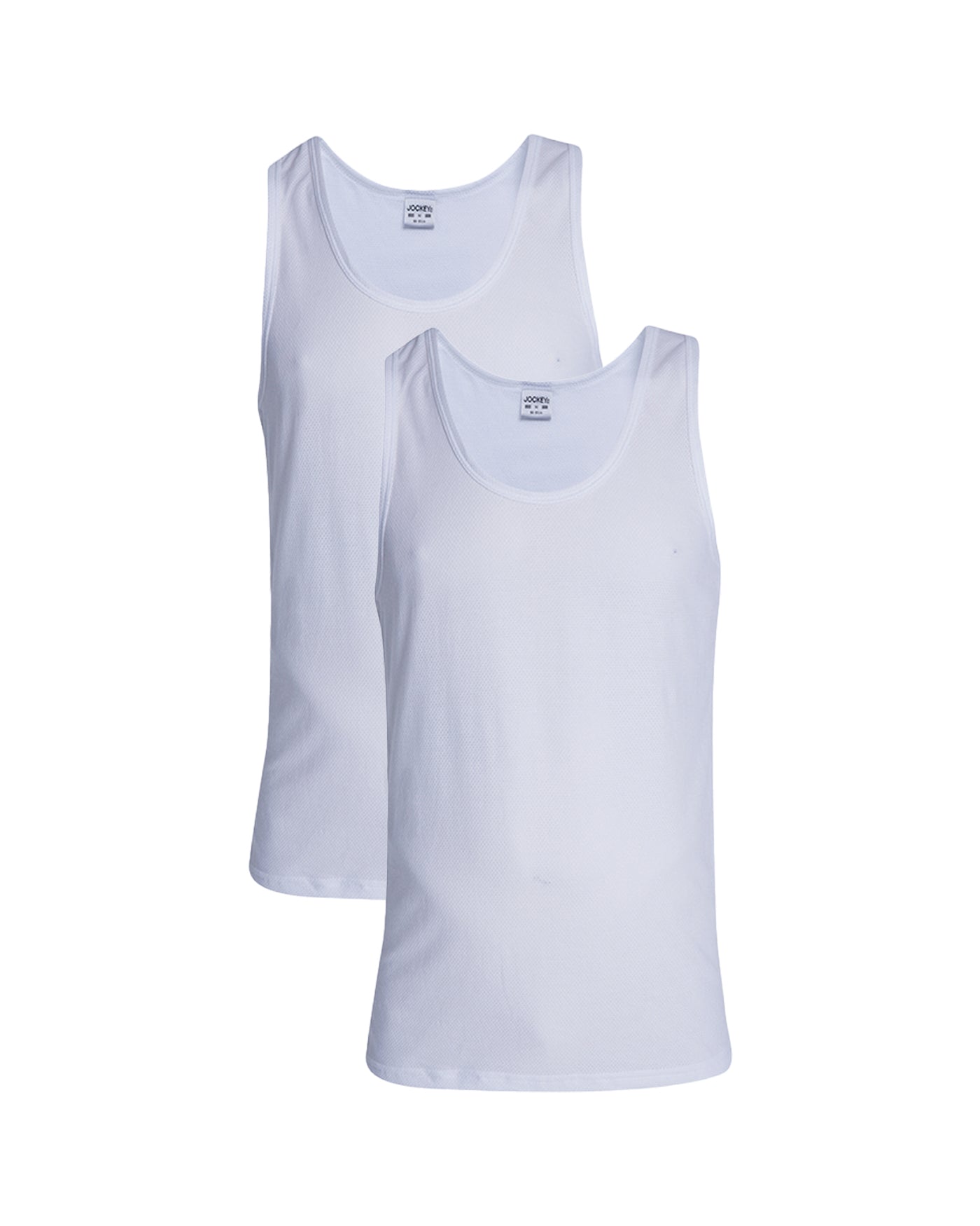 2 Pack White Jockey® Eyelet Vests