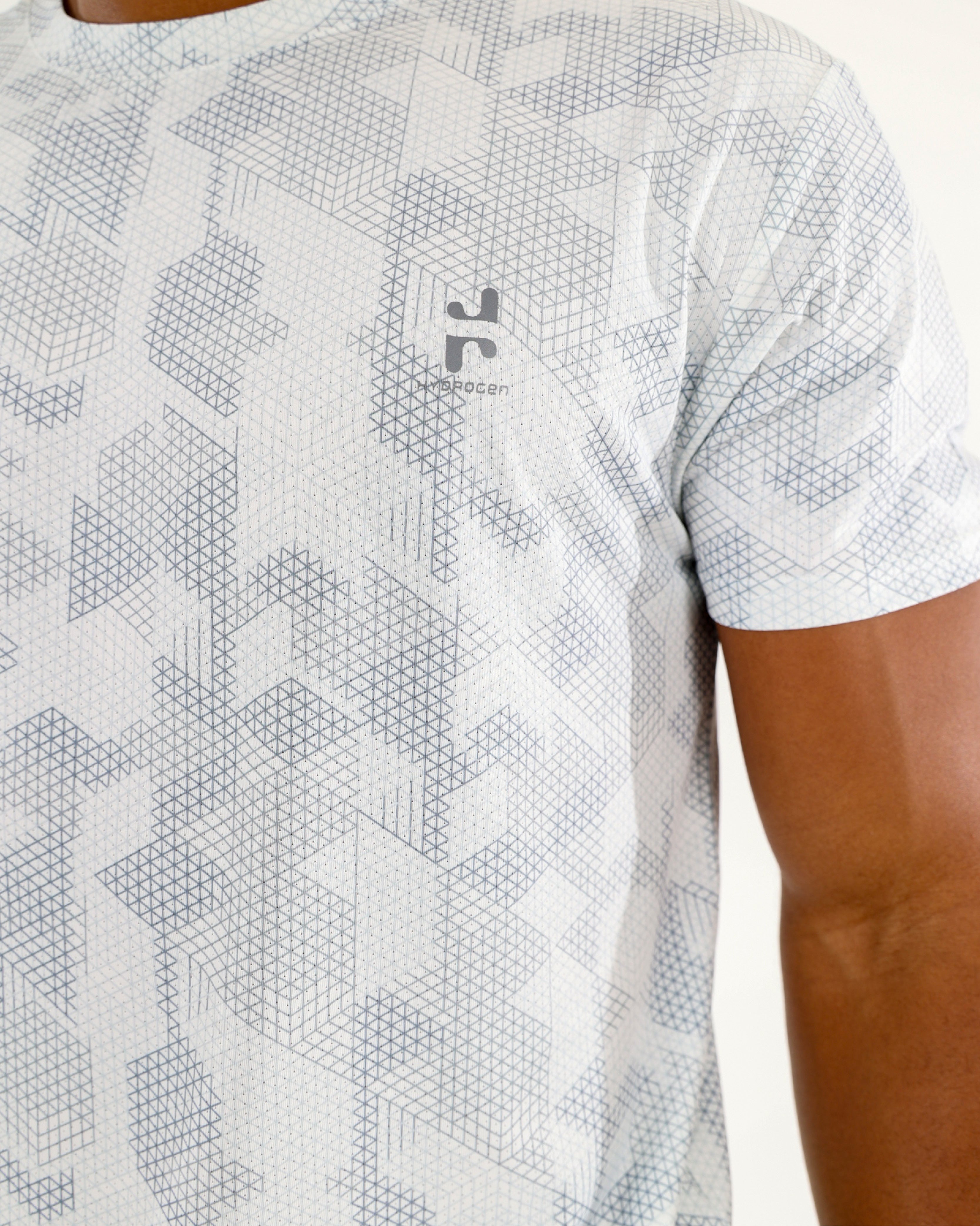 Short Sleeve Geometric Print Active T-Shirt