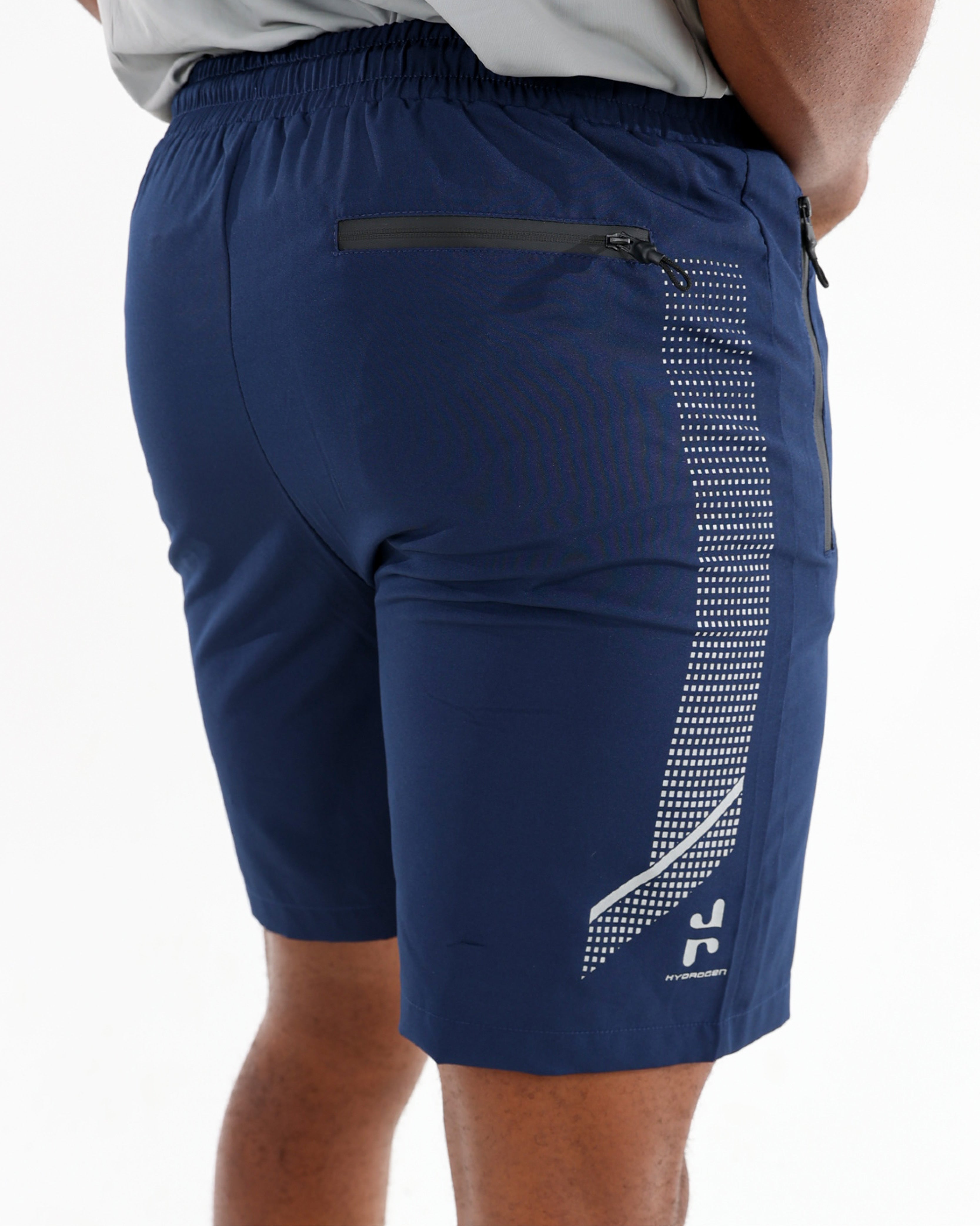 Navy Stretch Active Long Shorts