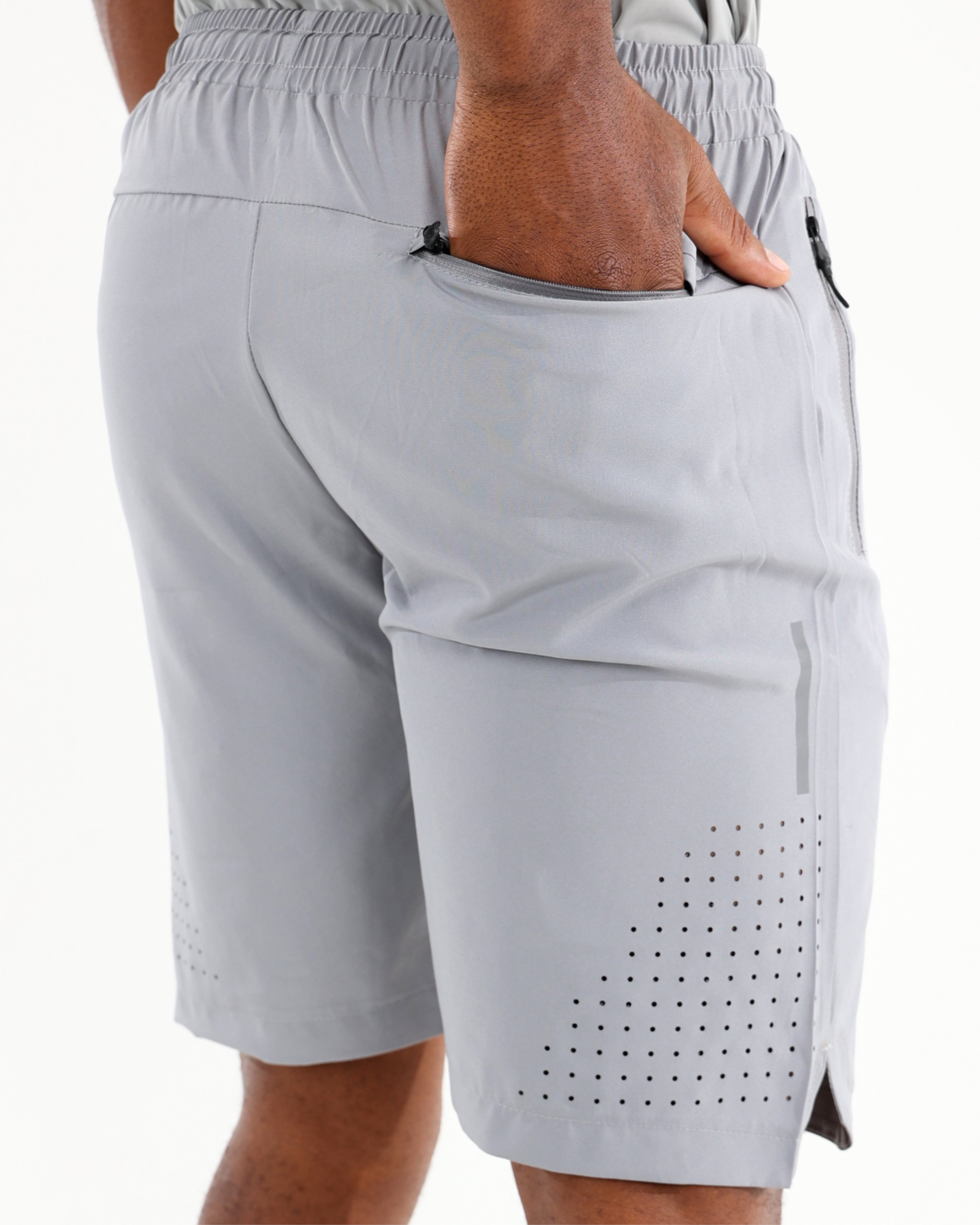 Light Grey Stretch Active Shorts