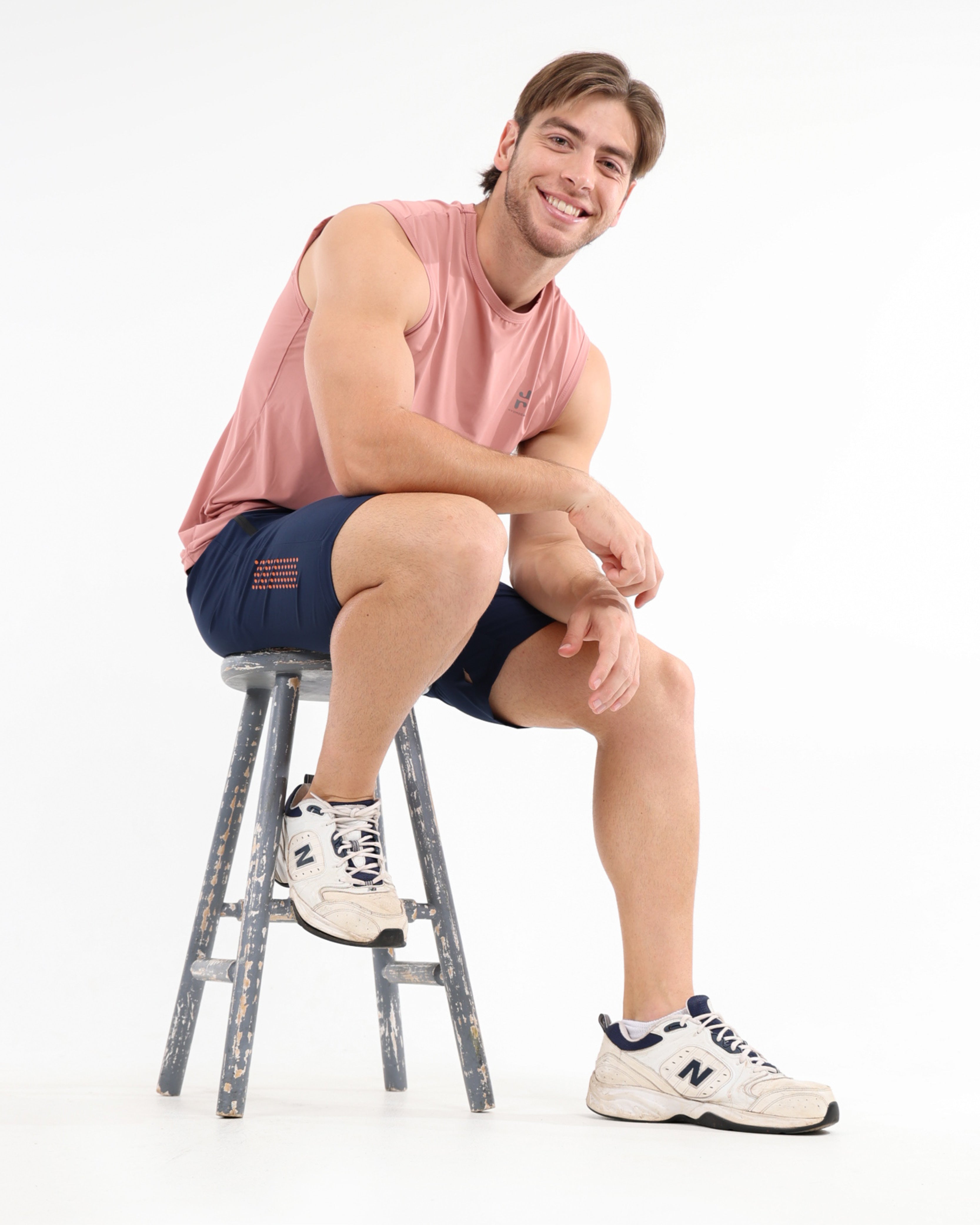 Navy Active Longer Length Shorts