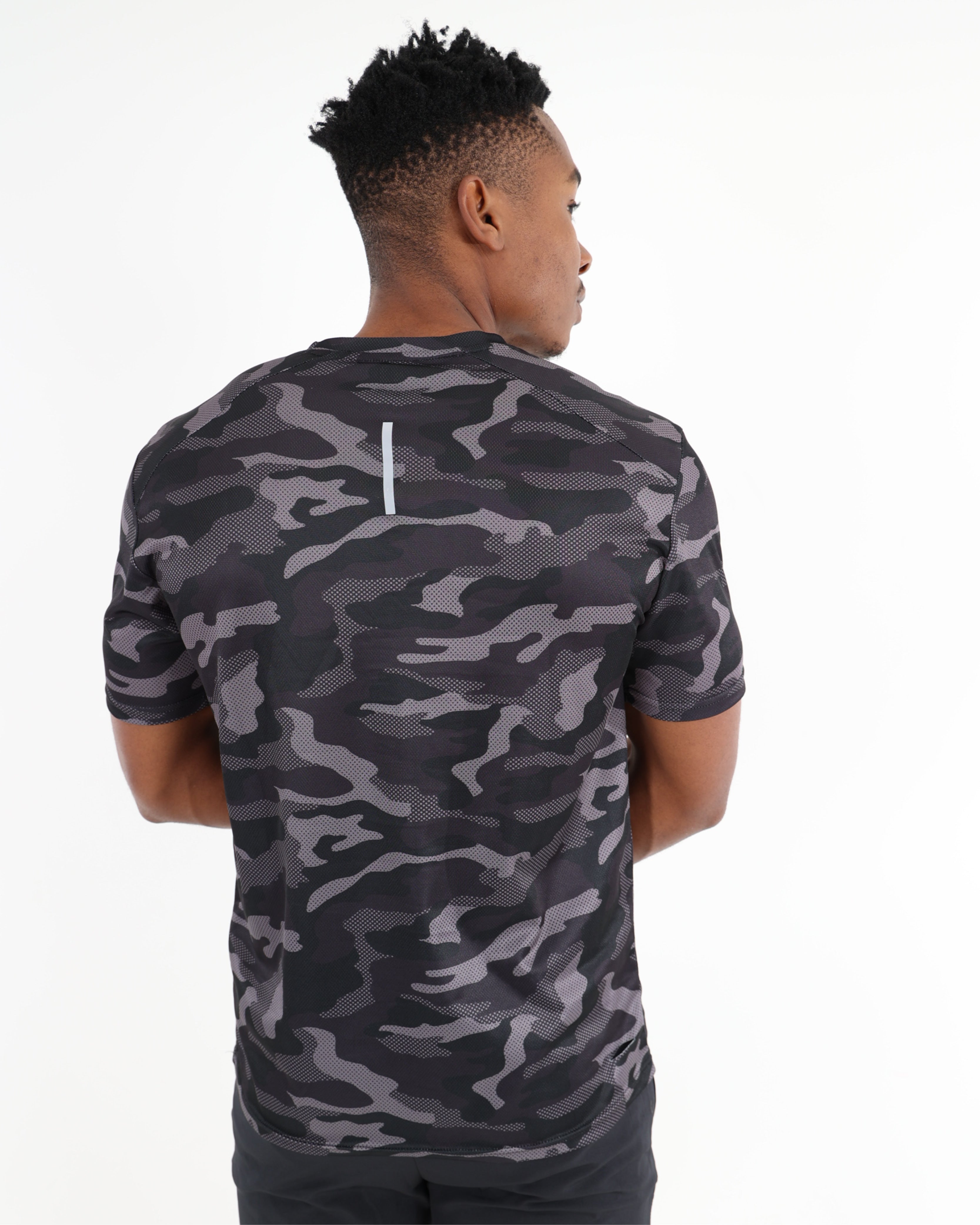 Short Sleeve Camo Print Active T-Shirt