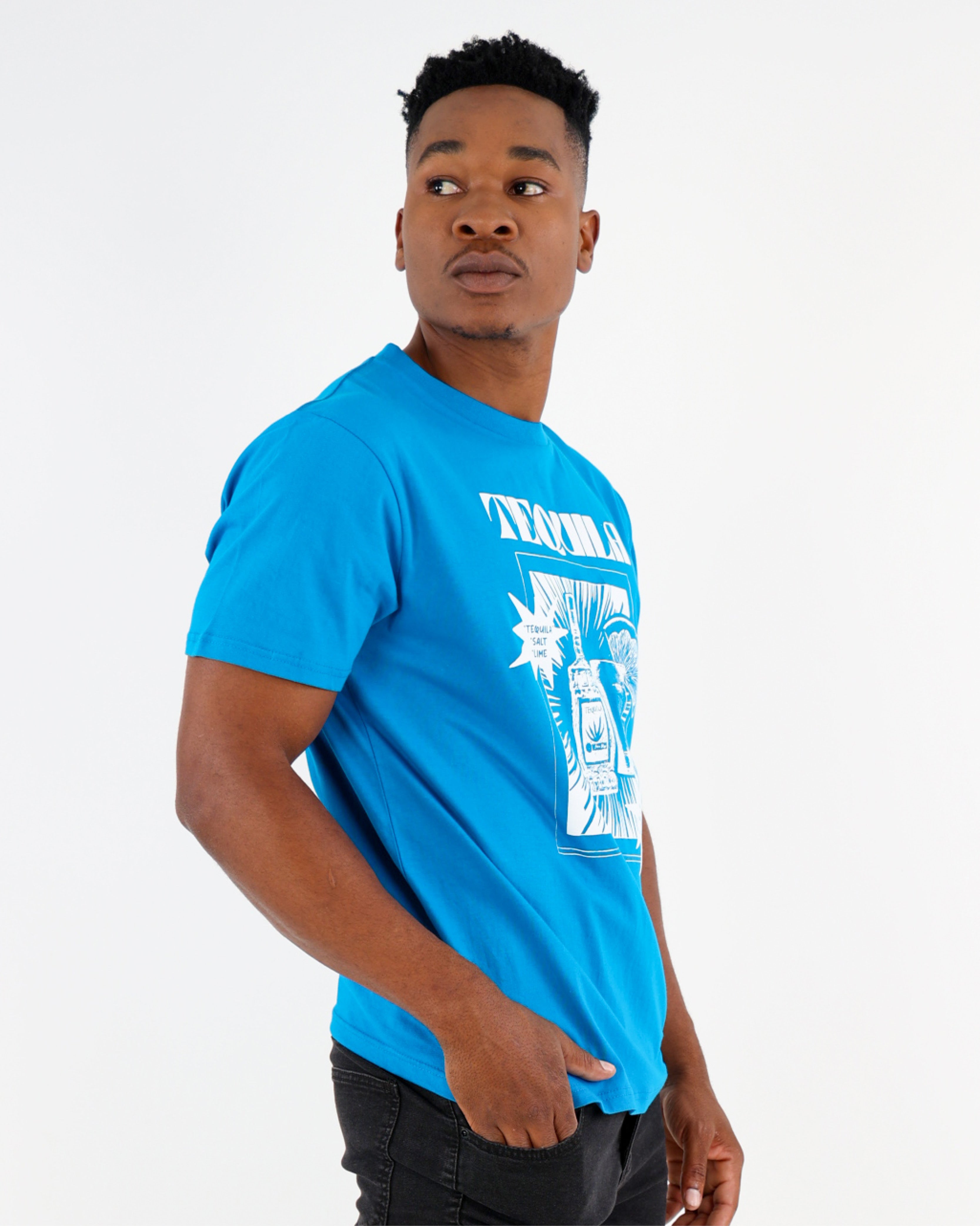 Short Sleeve Tequila Graphic Print T-Shirt