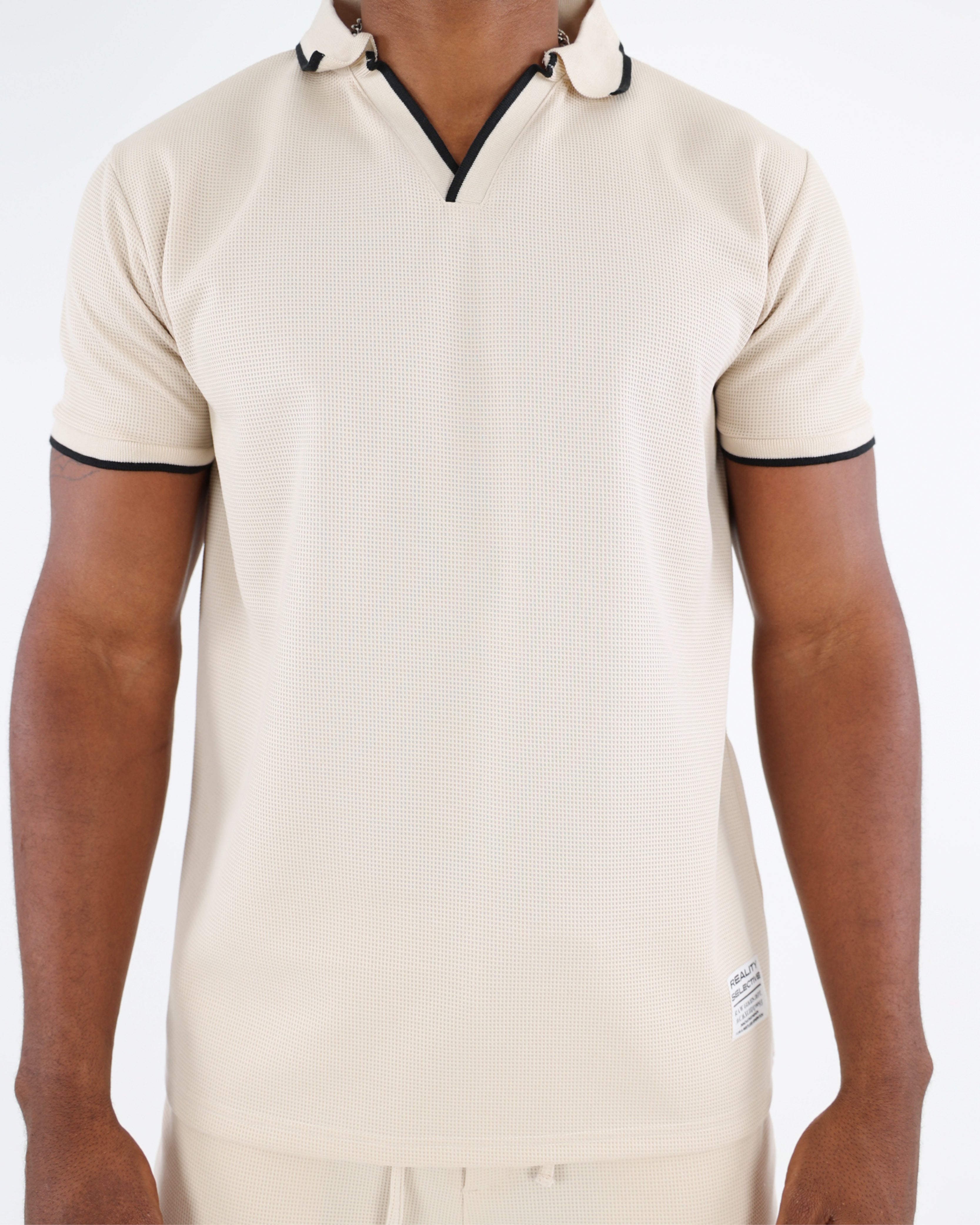 Waffle Textured Short Sleeve Golfer