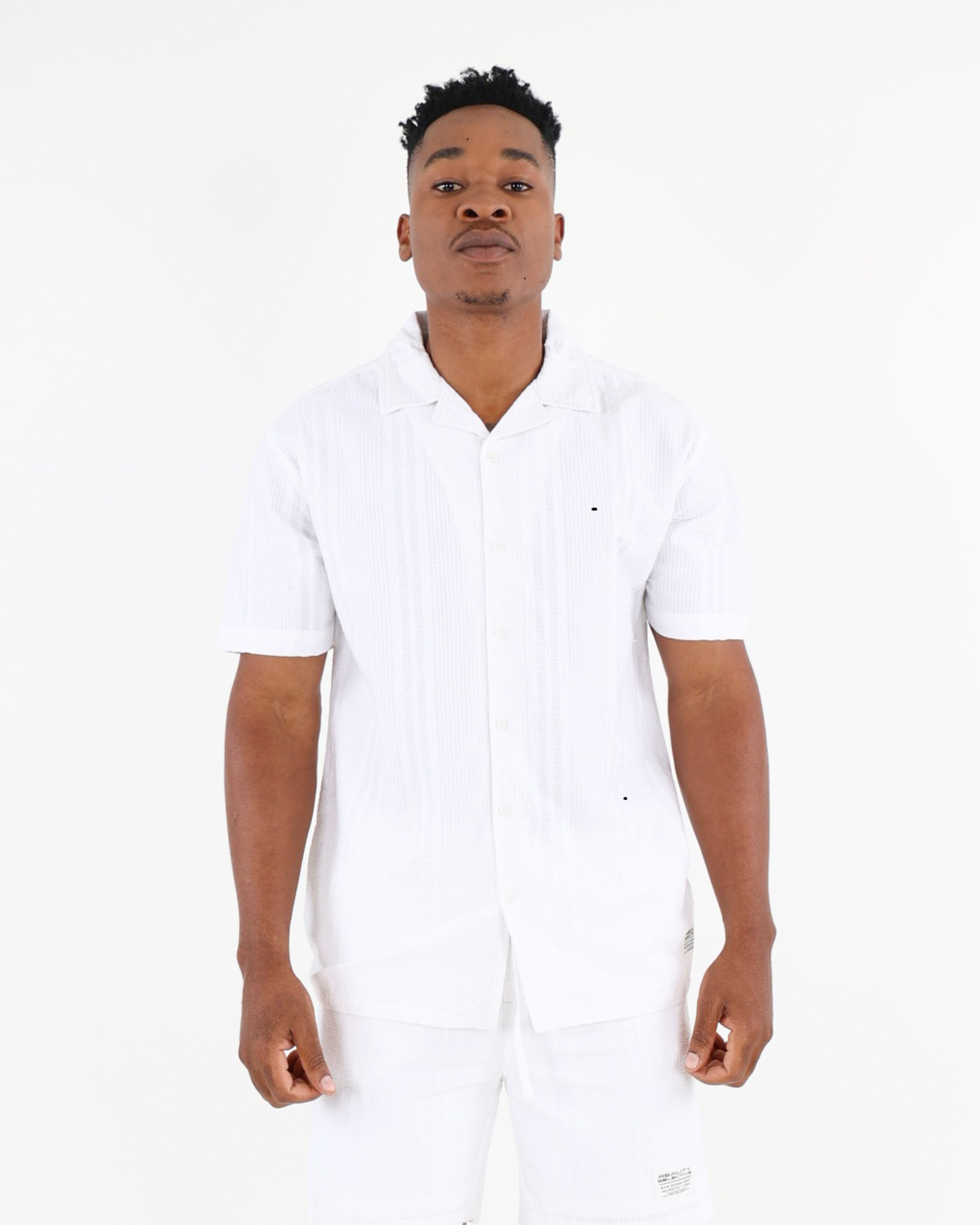 Seersucker Resort Style Short Sleeve Shirt