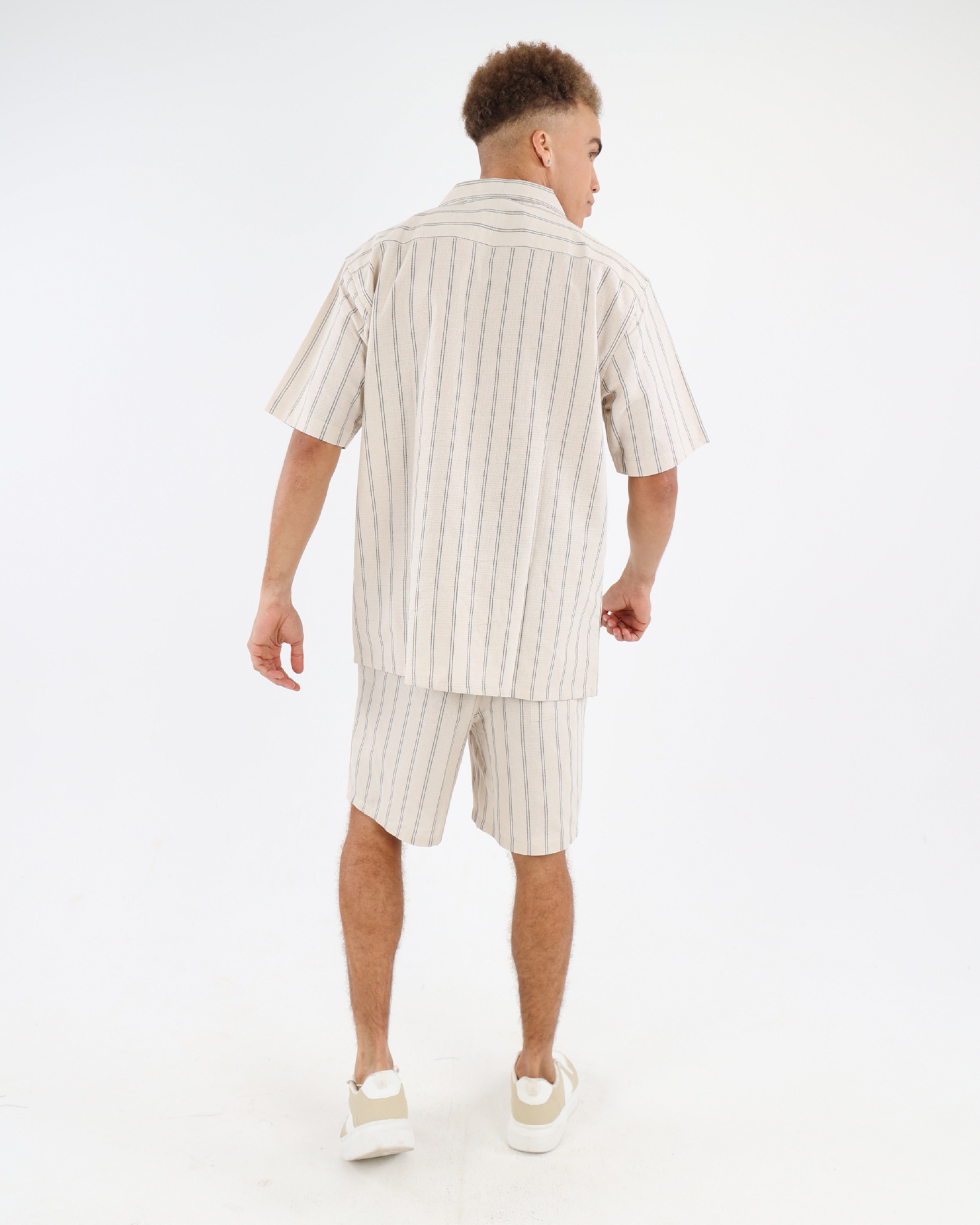 Woven Stripe Relaxed Fit Shorts