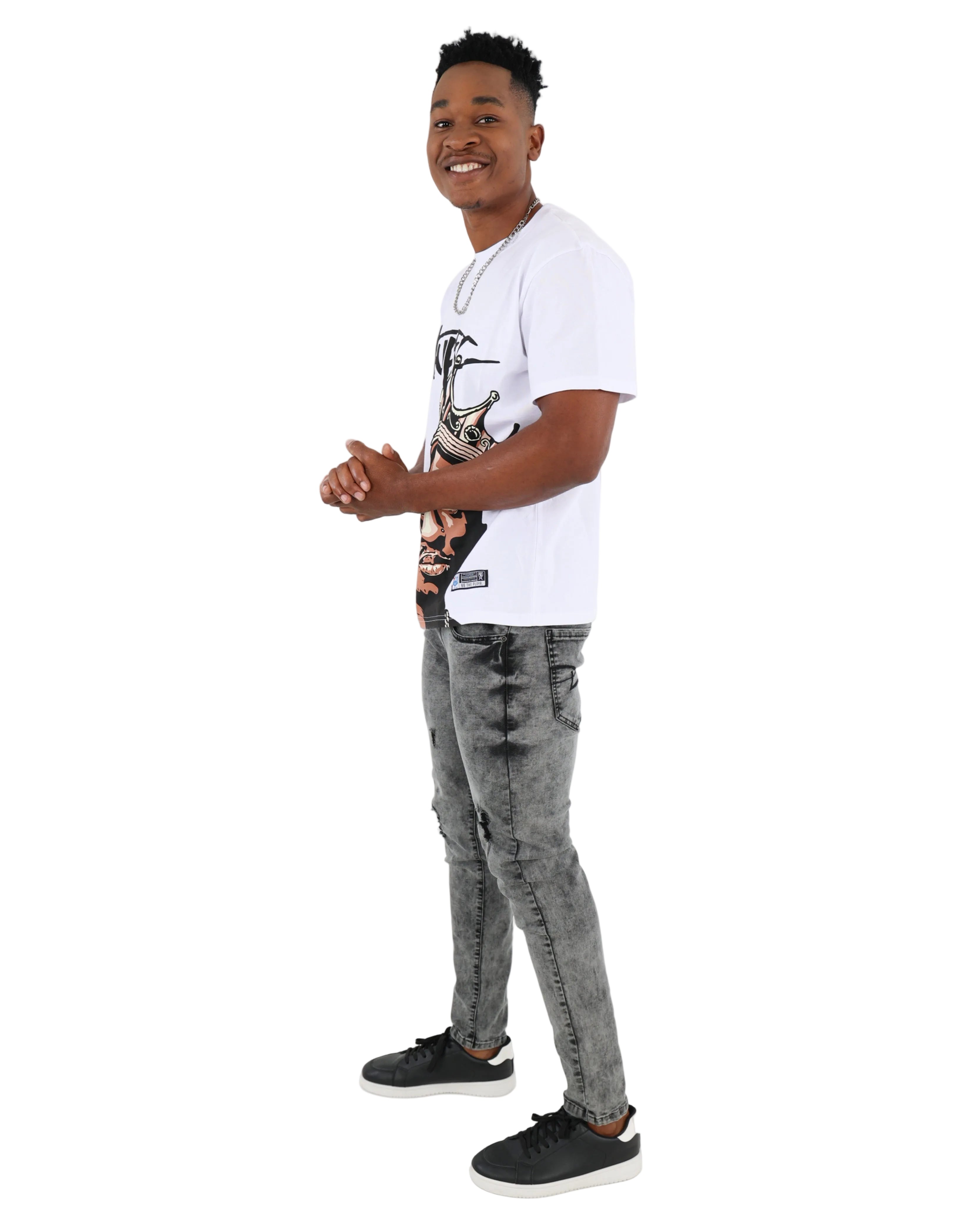 Charcoal Rip & Repair Skinny Jeans