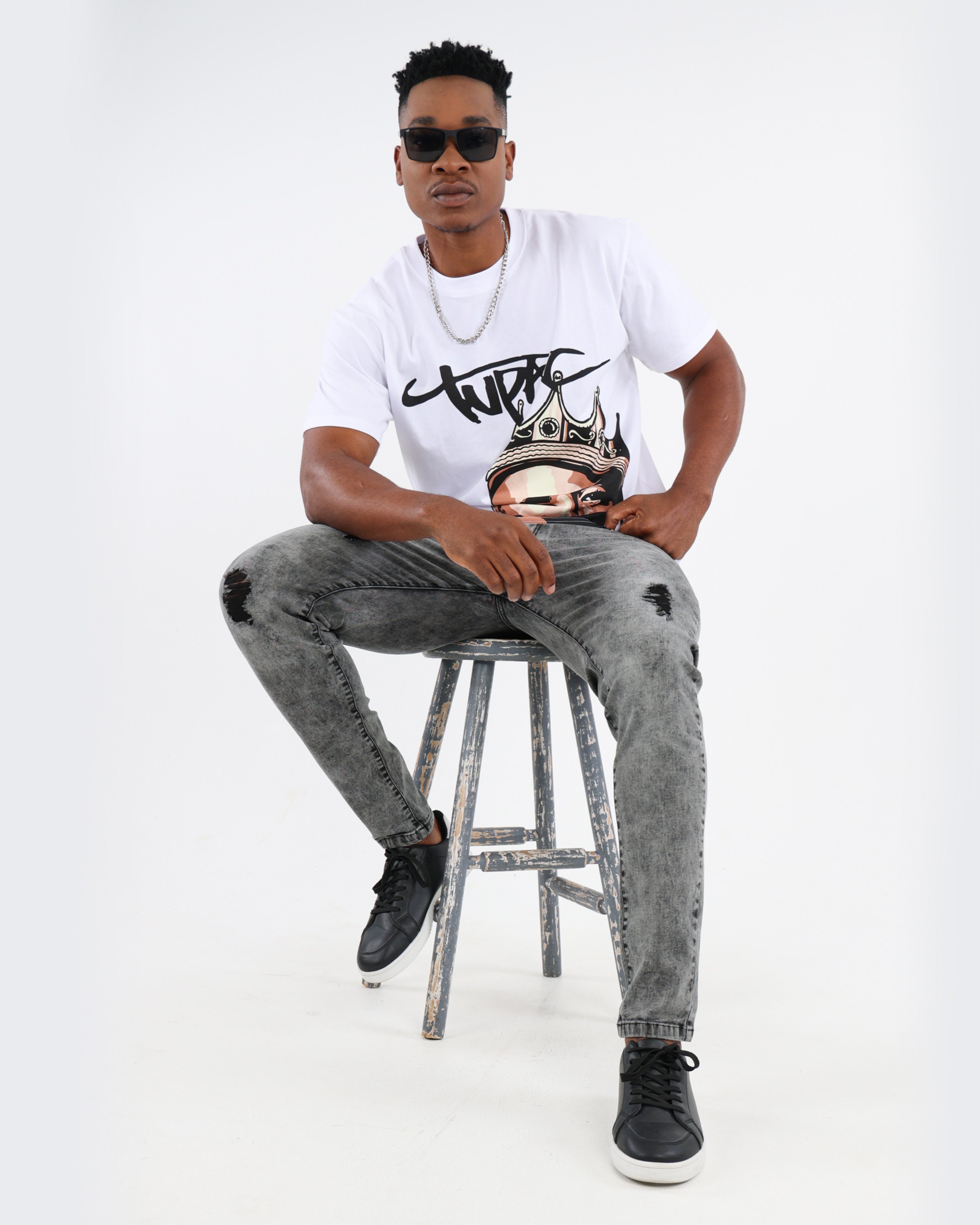 Charcoal Rip & Repair Skinny Jeans