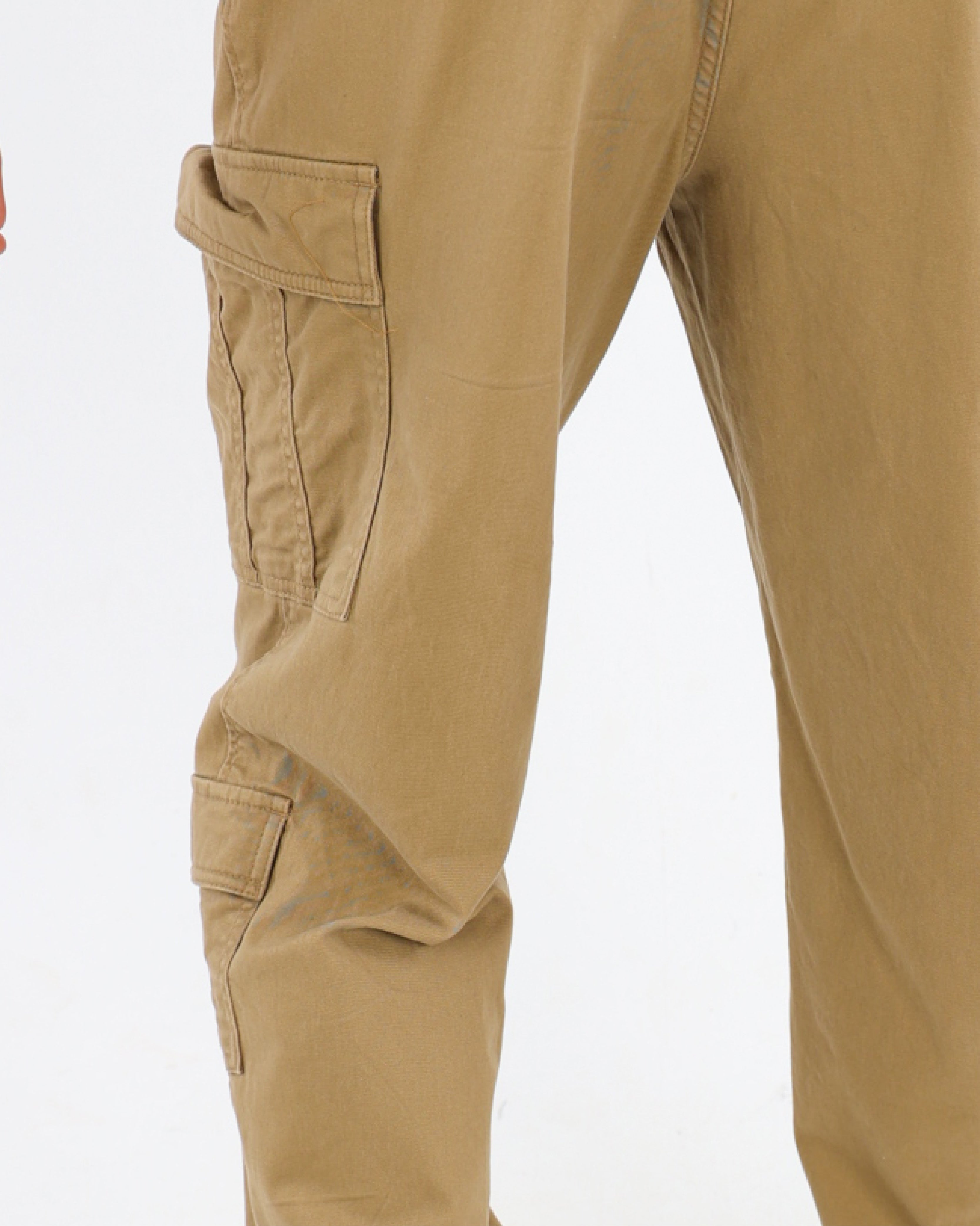 Multiple Cargo Pocket Twill Jogger