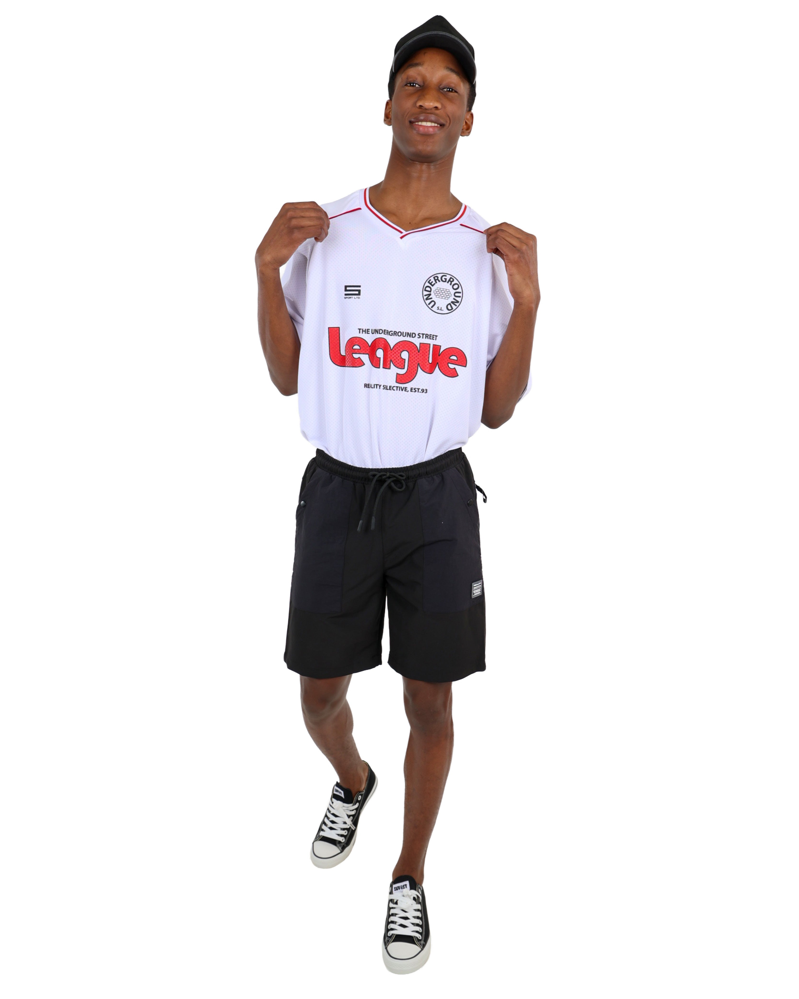 Black Chunky Zip Hiking Shorts