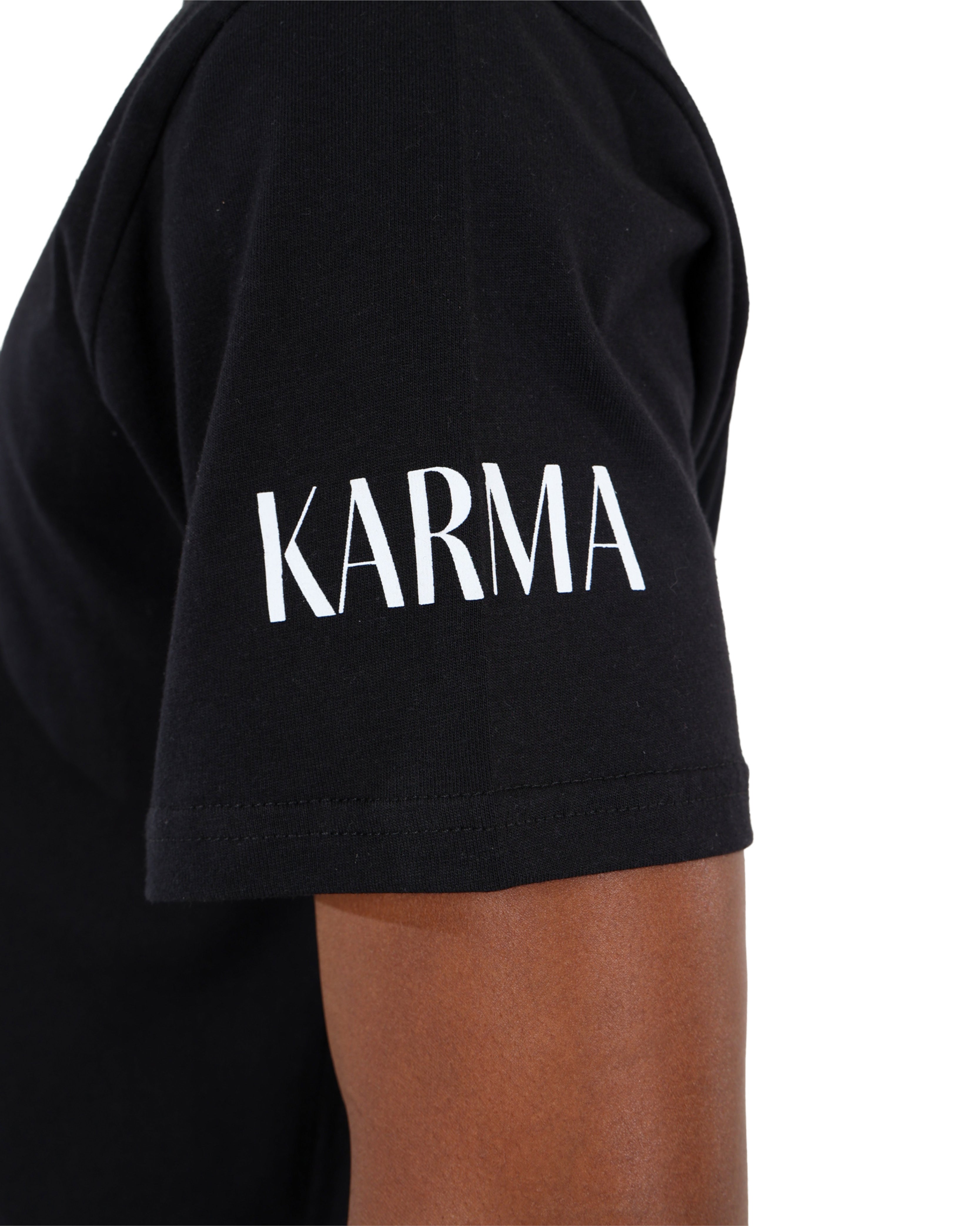 Karma Graphic Print Short Sleeve T-Shirt