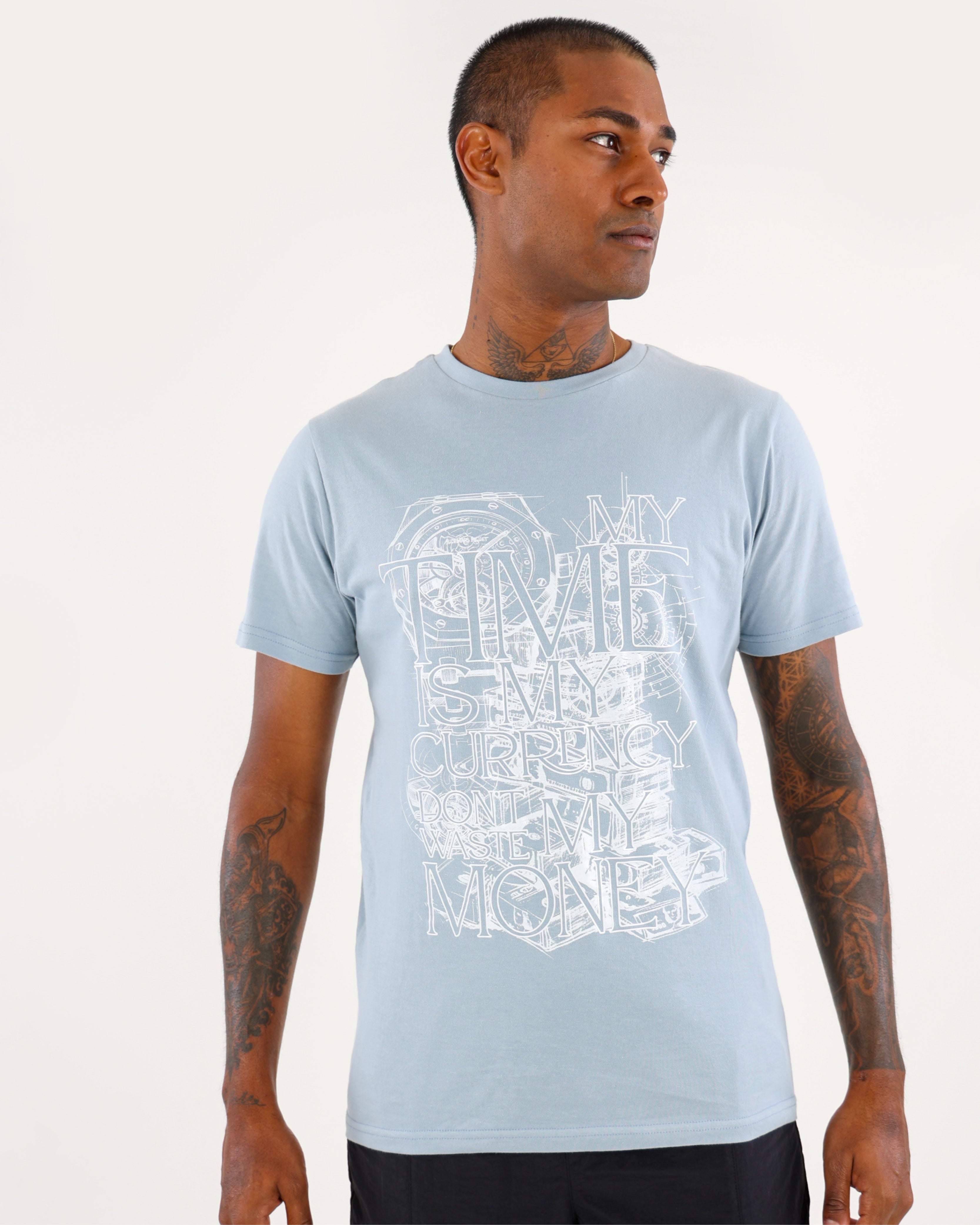 Short Sleeve Time is Money Graphic T-Shirt