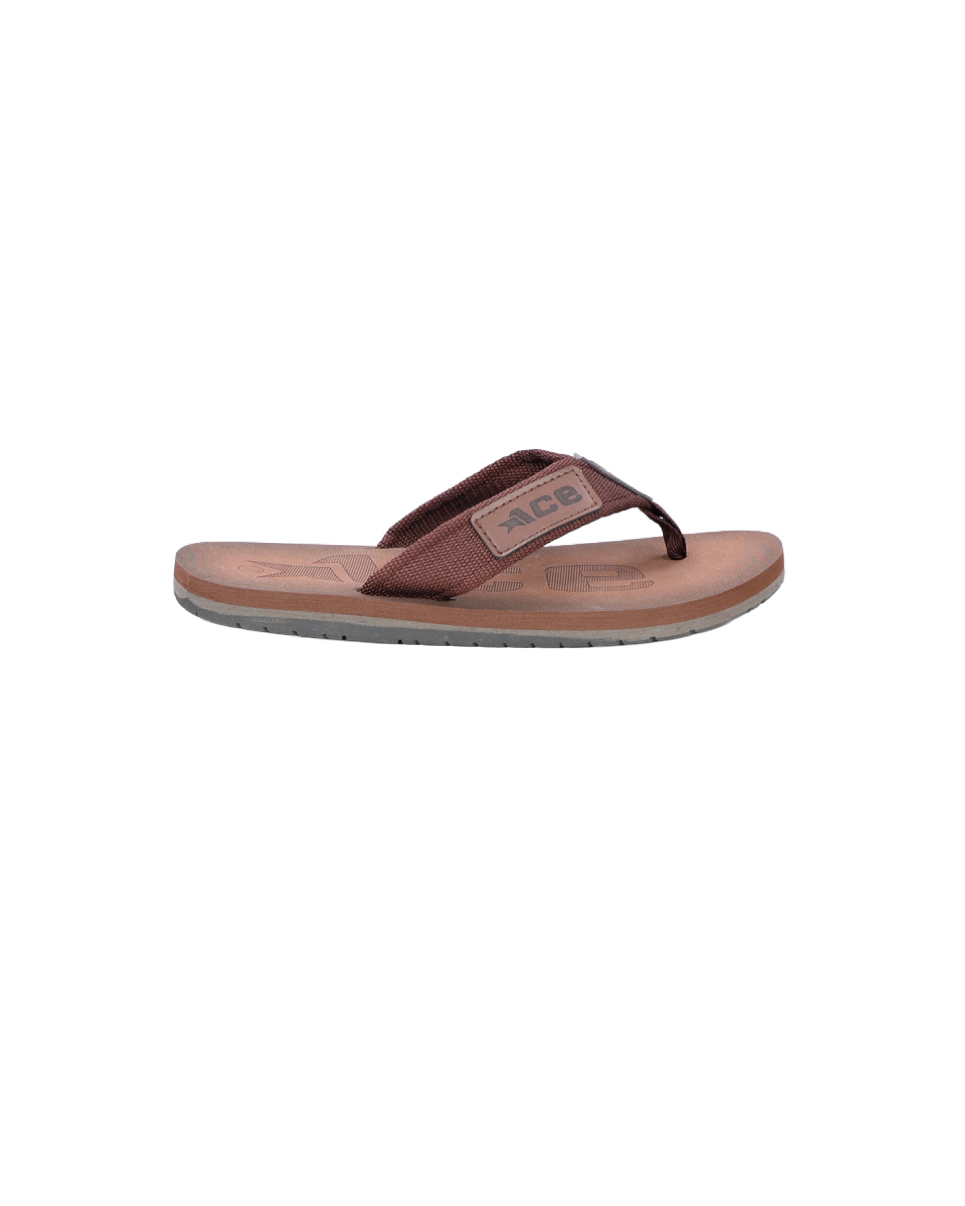 Brown Ace Canvas Thong Sandals