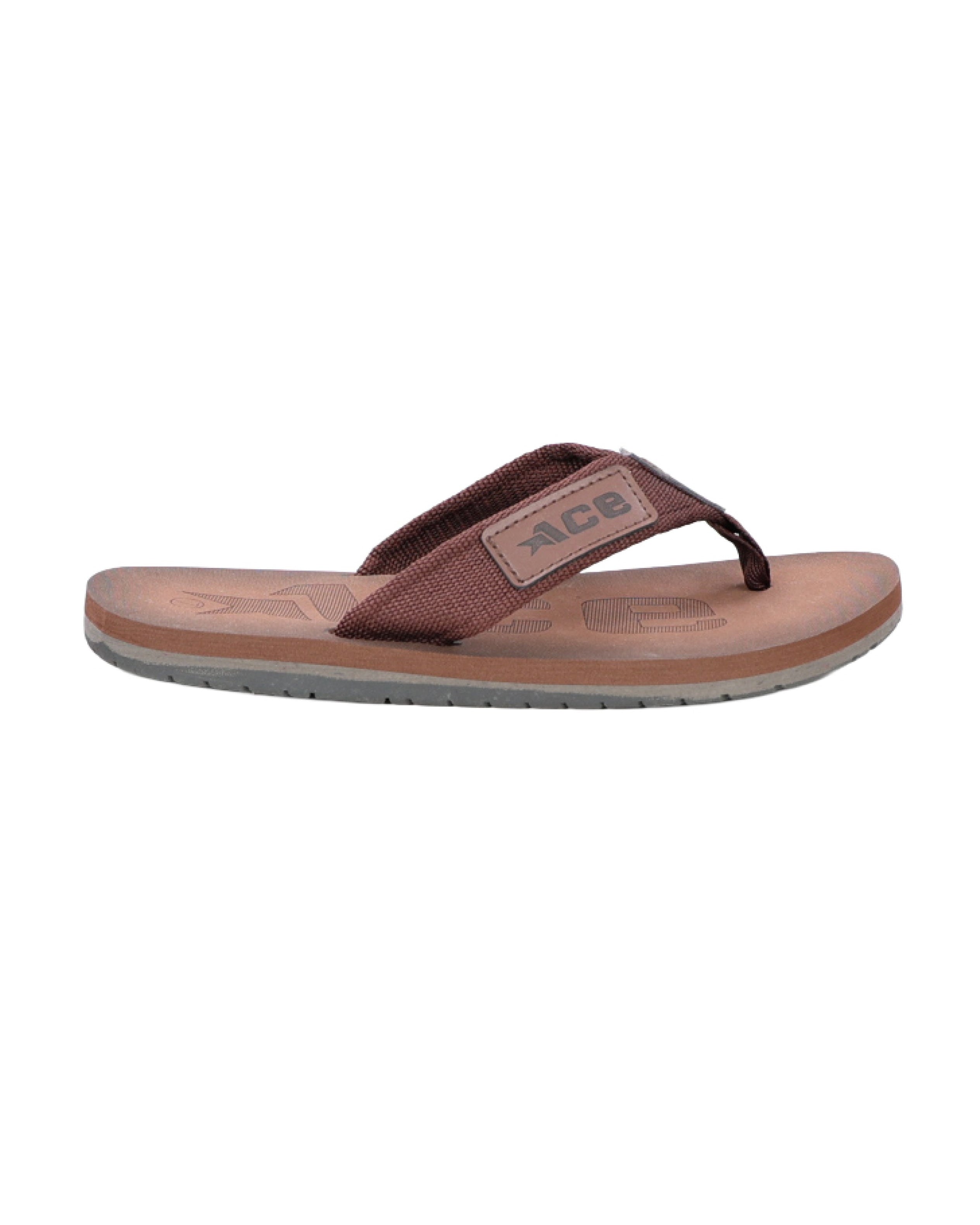 Brown Ace Canvas Thong Sandals