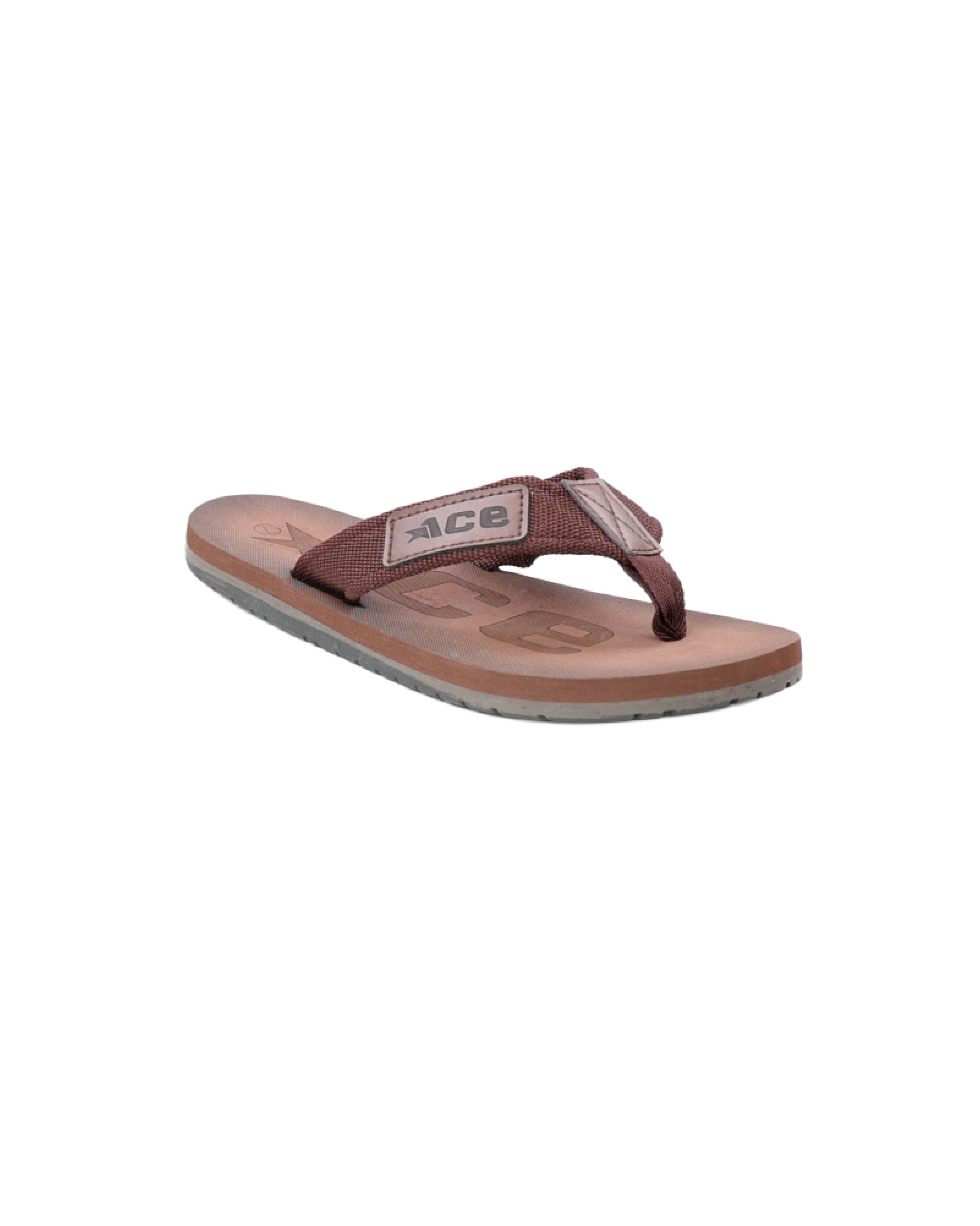 Brown Ace Canvas Thong Sandals