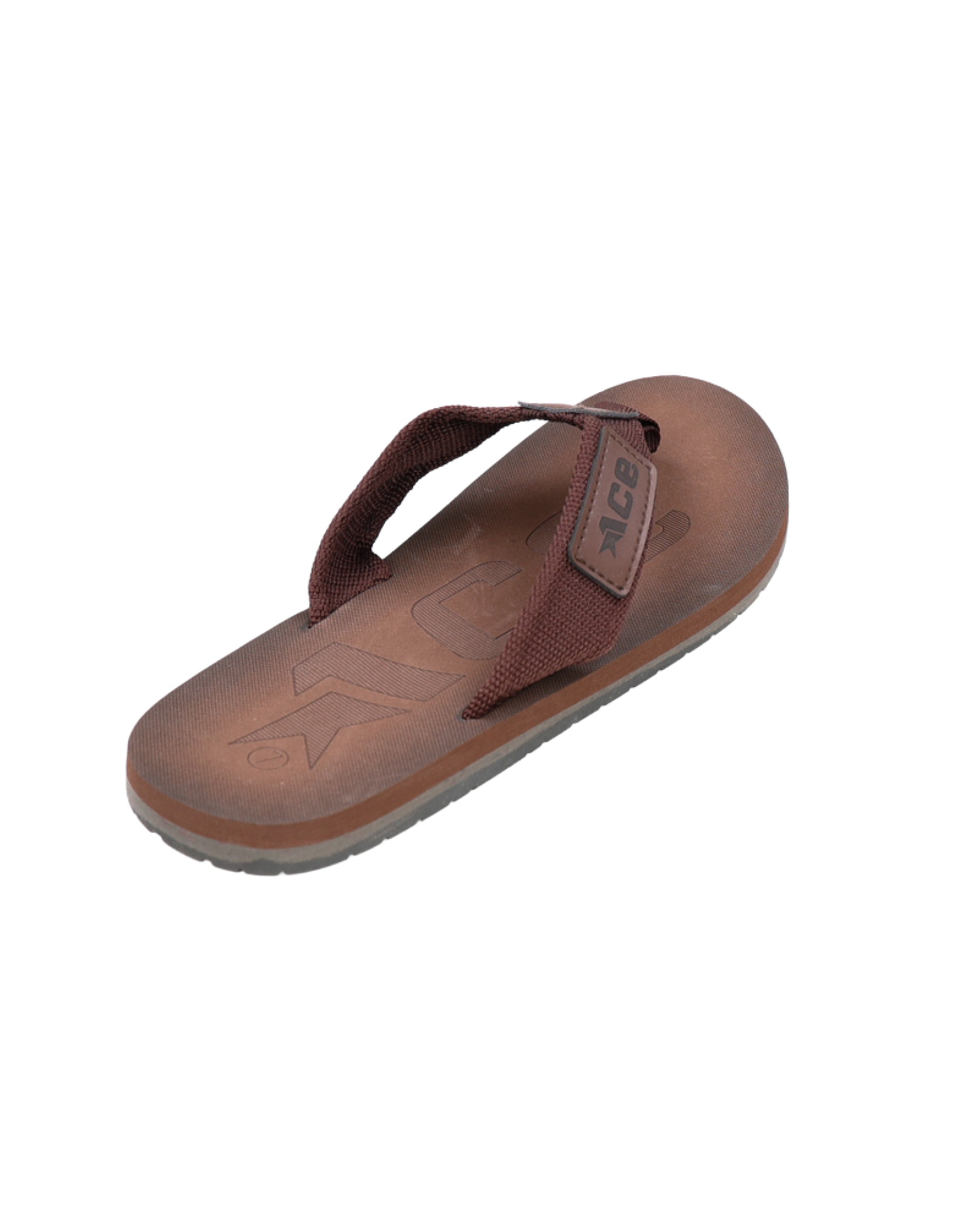 Brown Ace Canvas Thong Sandals