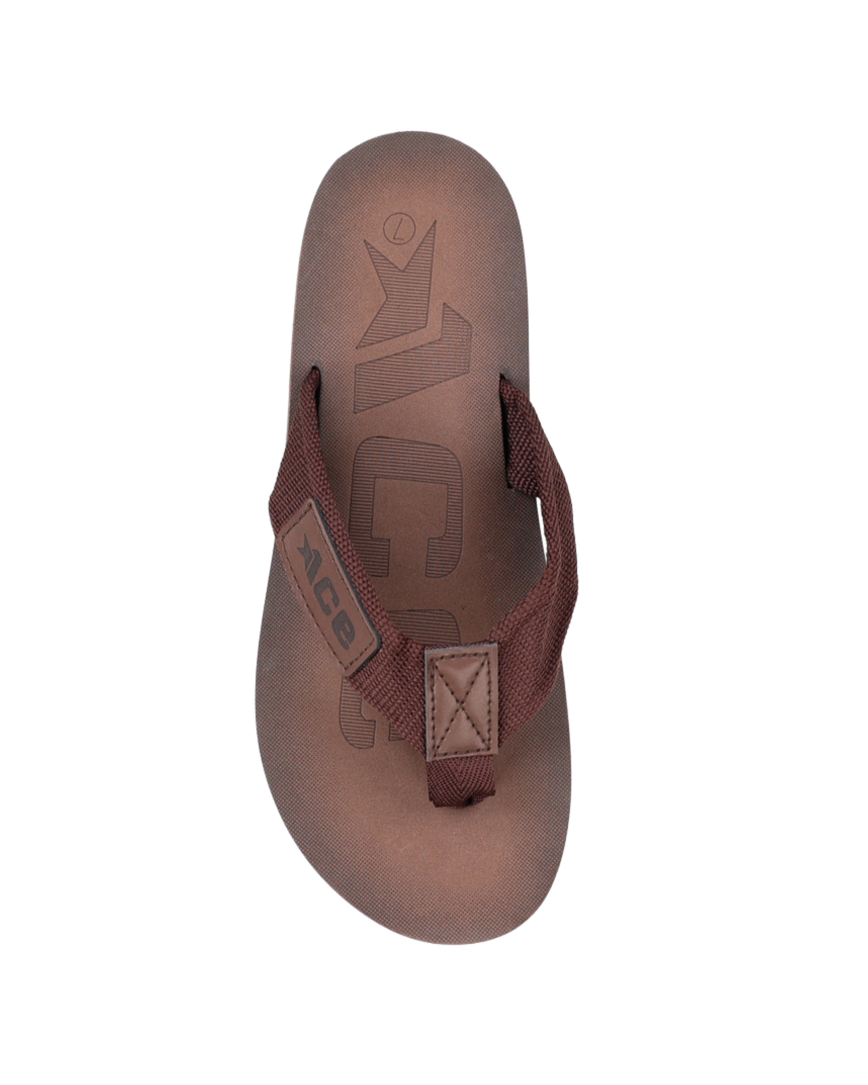 Brown Ace Canvas Thong Sandals