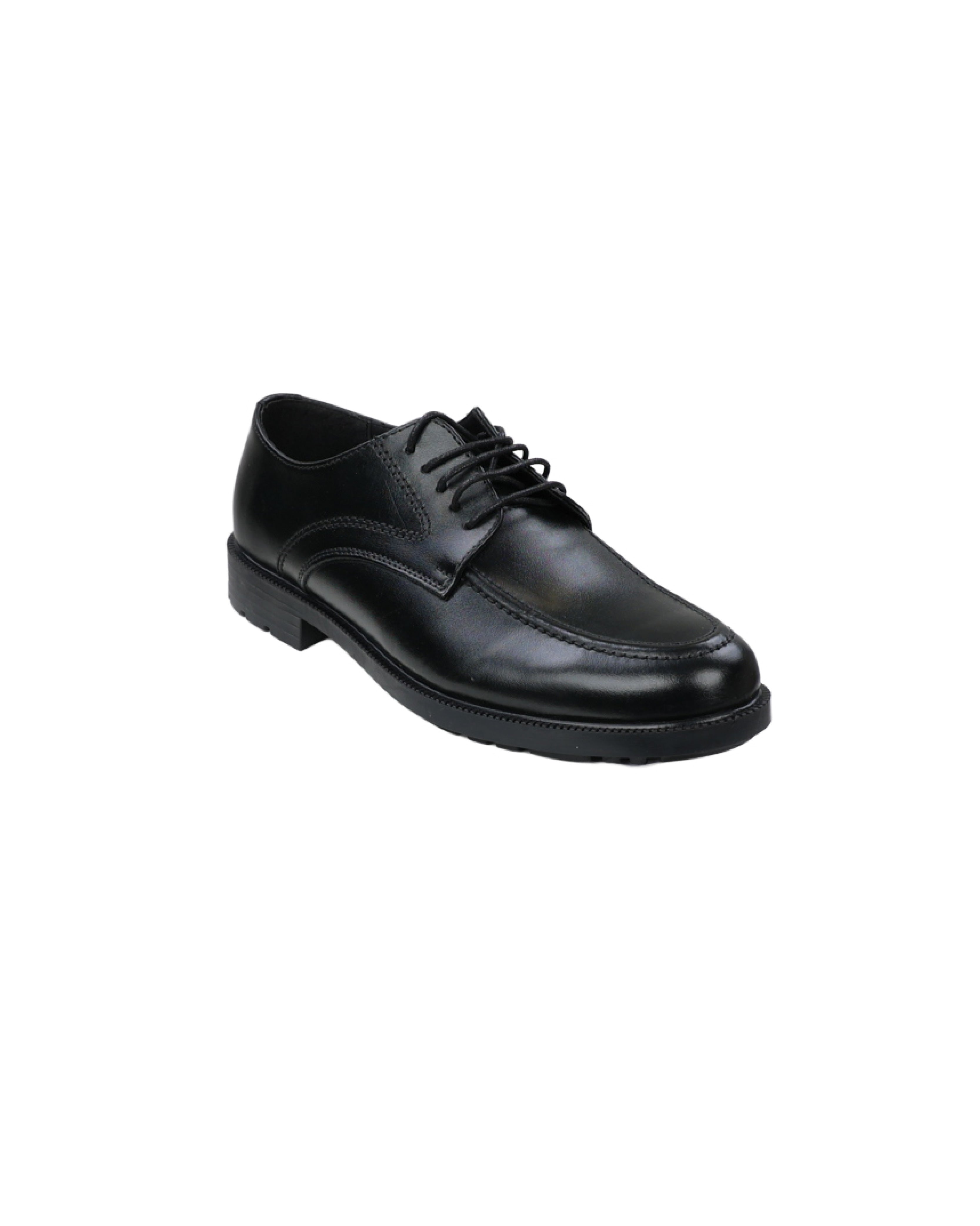 Black Cleated Lace Up Chunky Formal Shoes