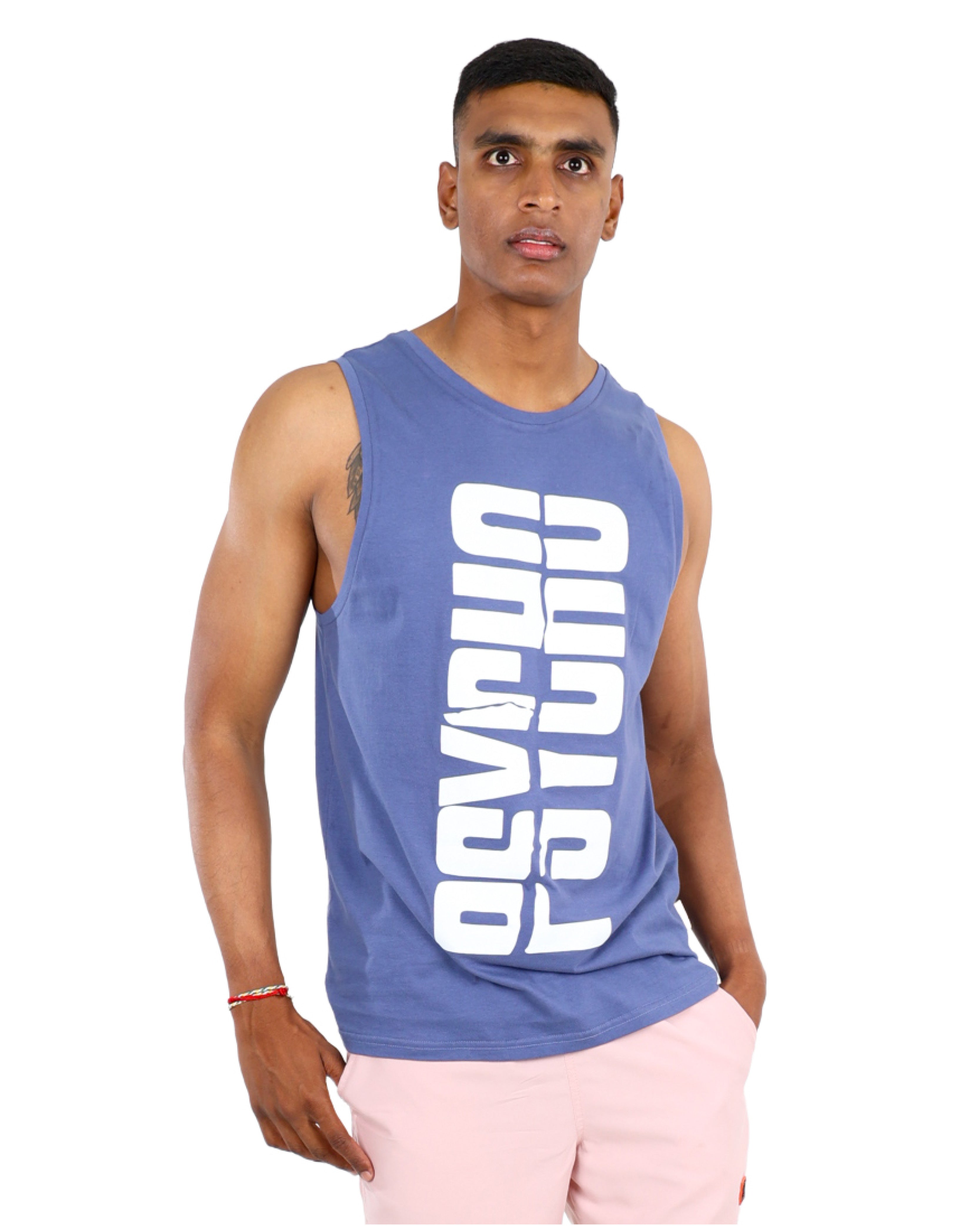 "Psycho" Graphic Print Vest