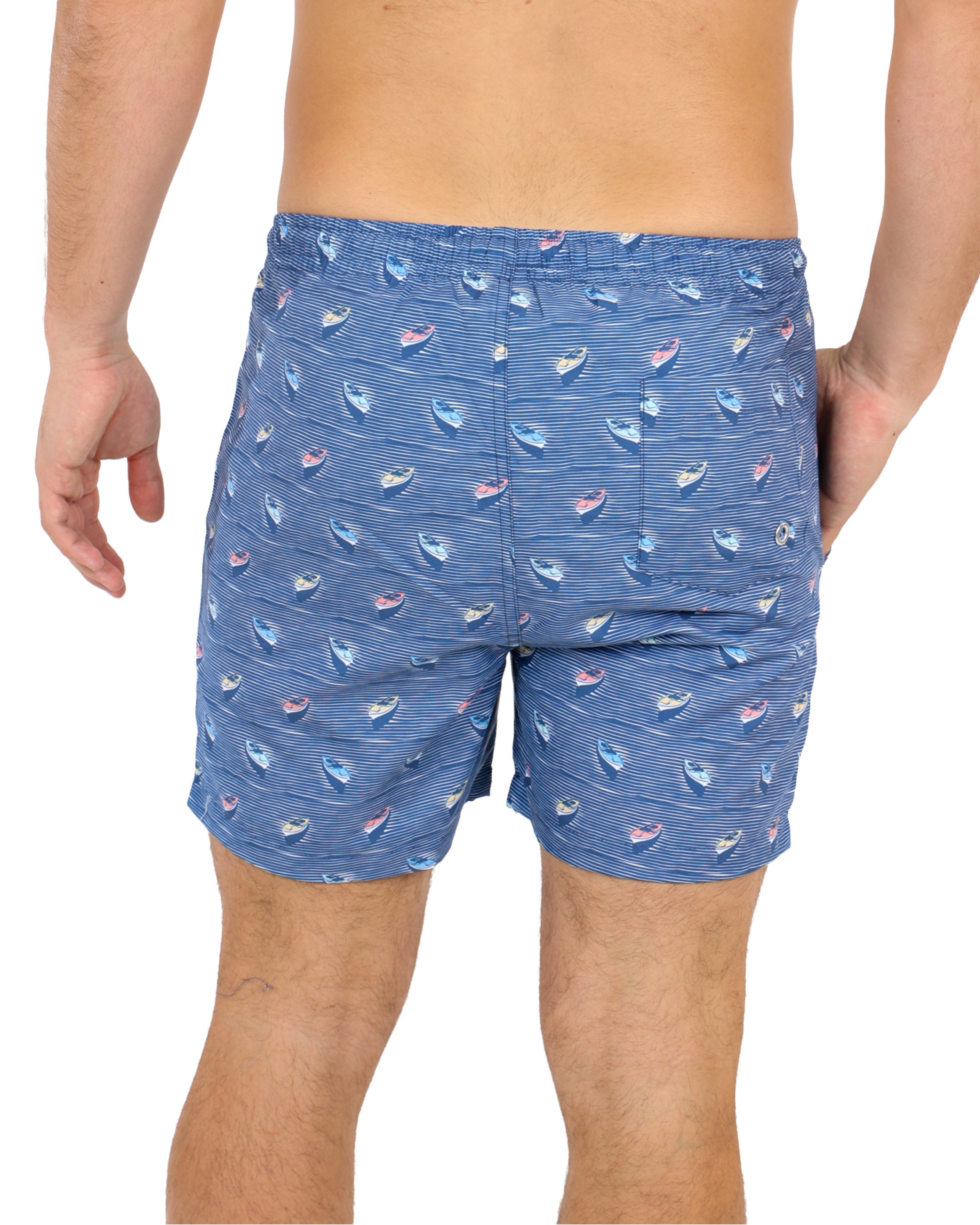 Sailboat Print Swim Shorts