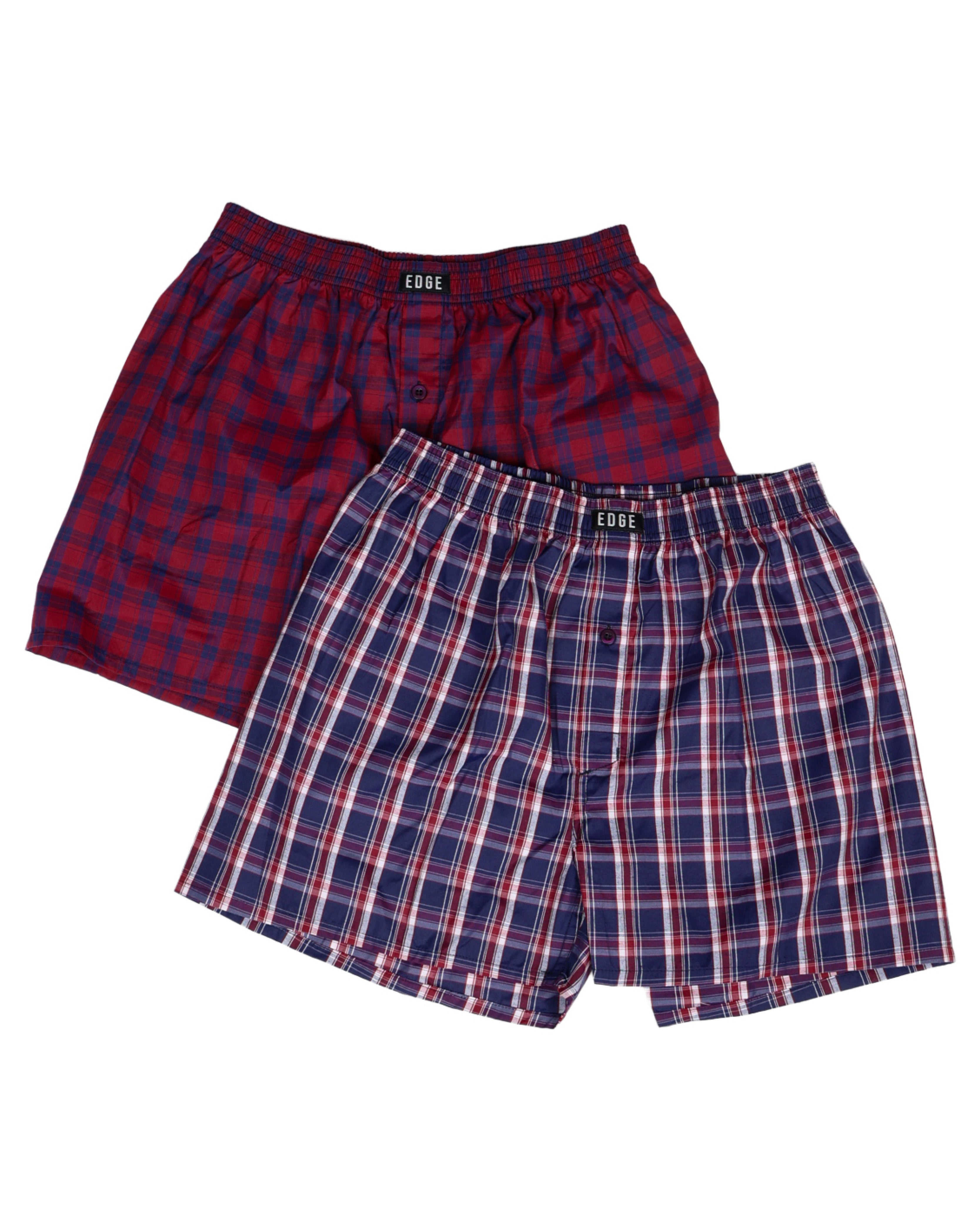 2 Pack Cotton Blend Boxer Shorts