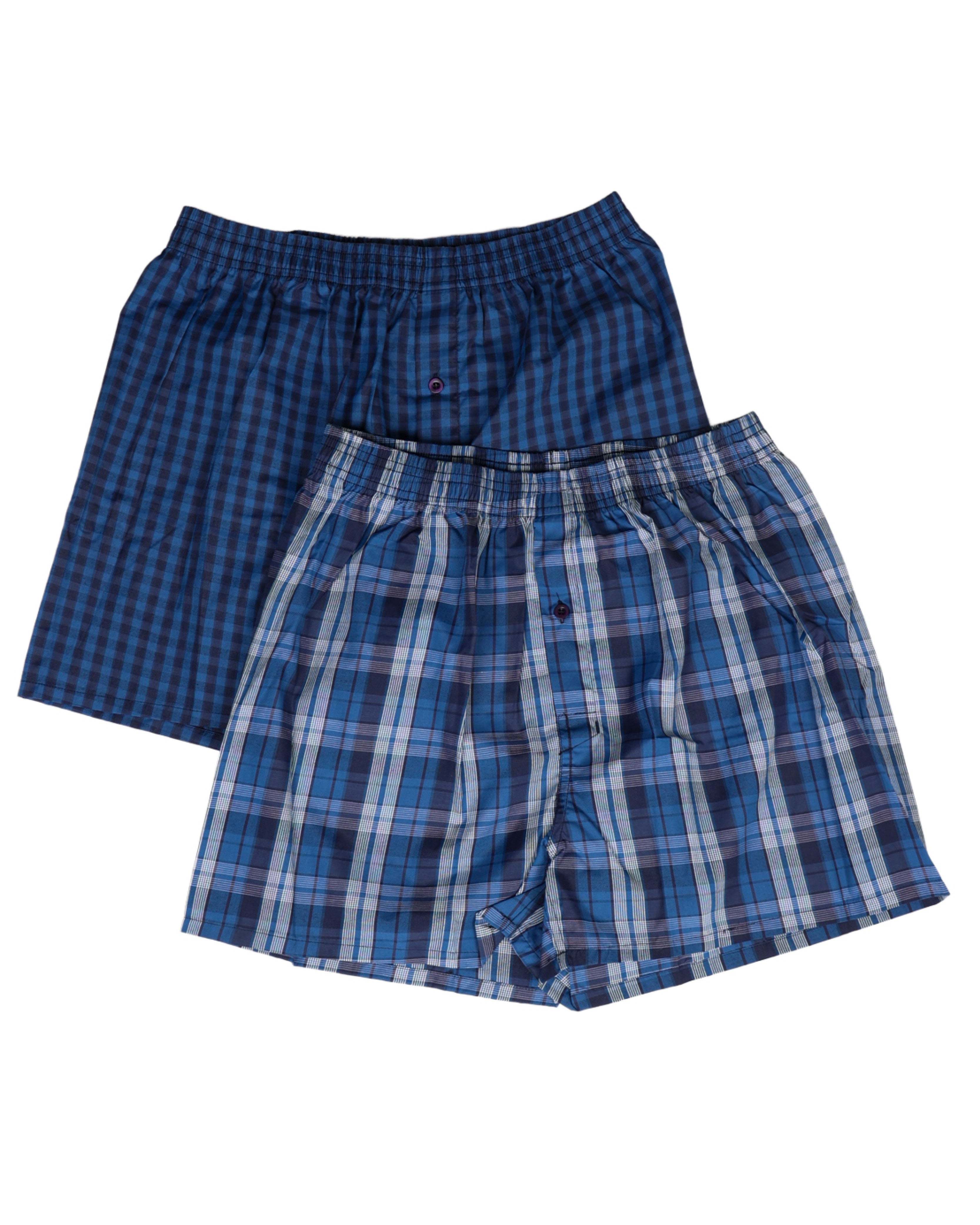 2 Pack Cotton Blend Boxer Shorts