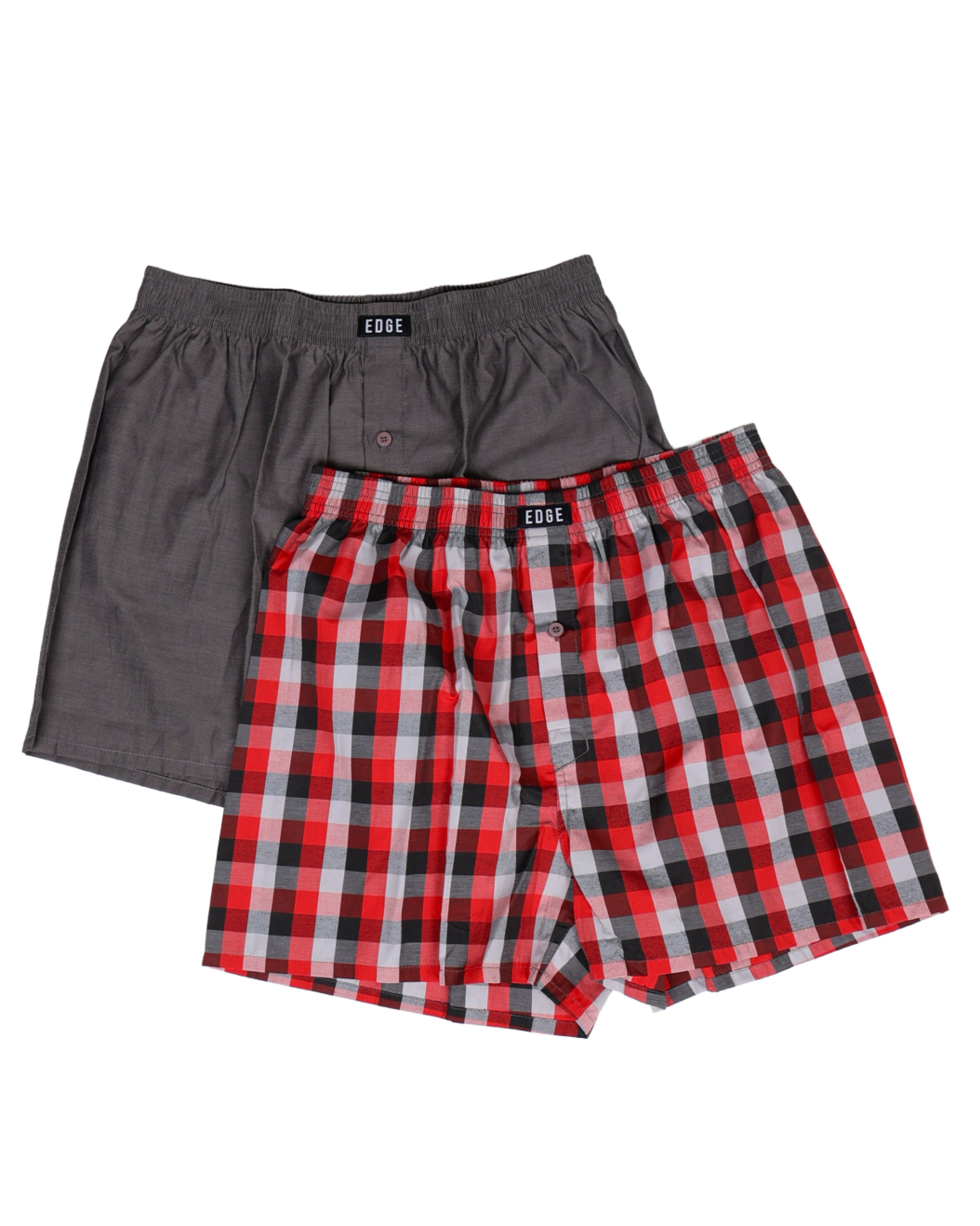 2 Pack Cotton Blend Boxer Shorts