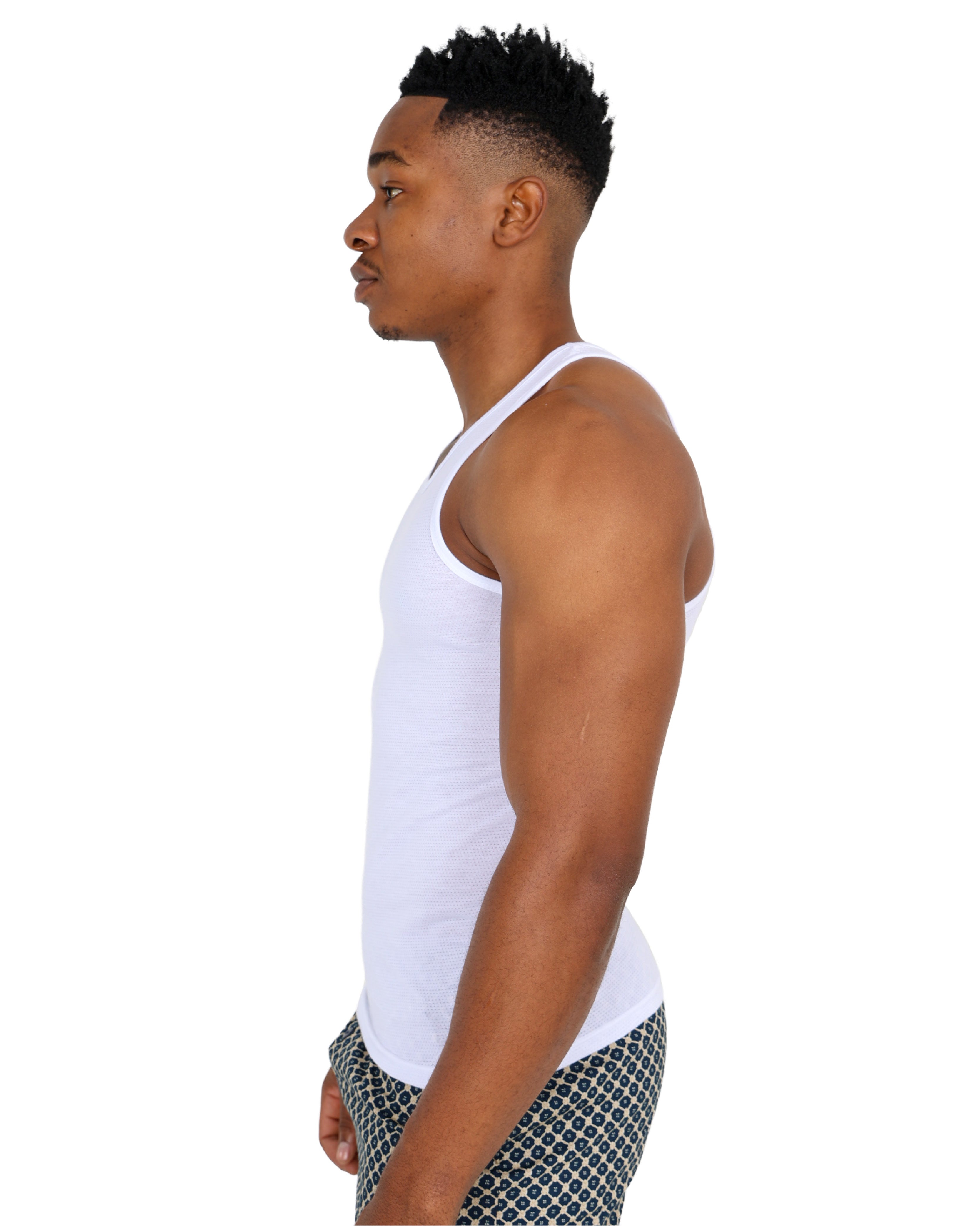 2 Pack White Jockey® Eyelet Vests