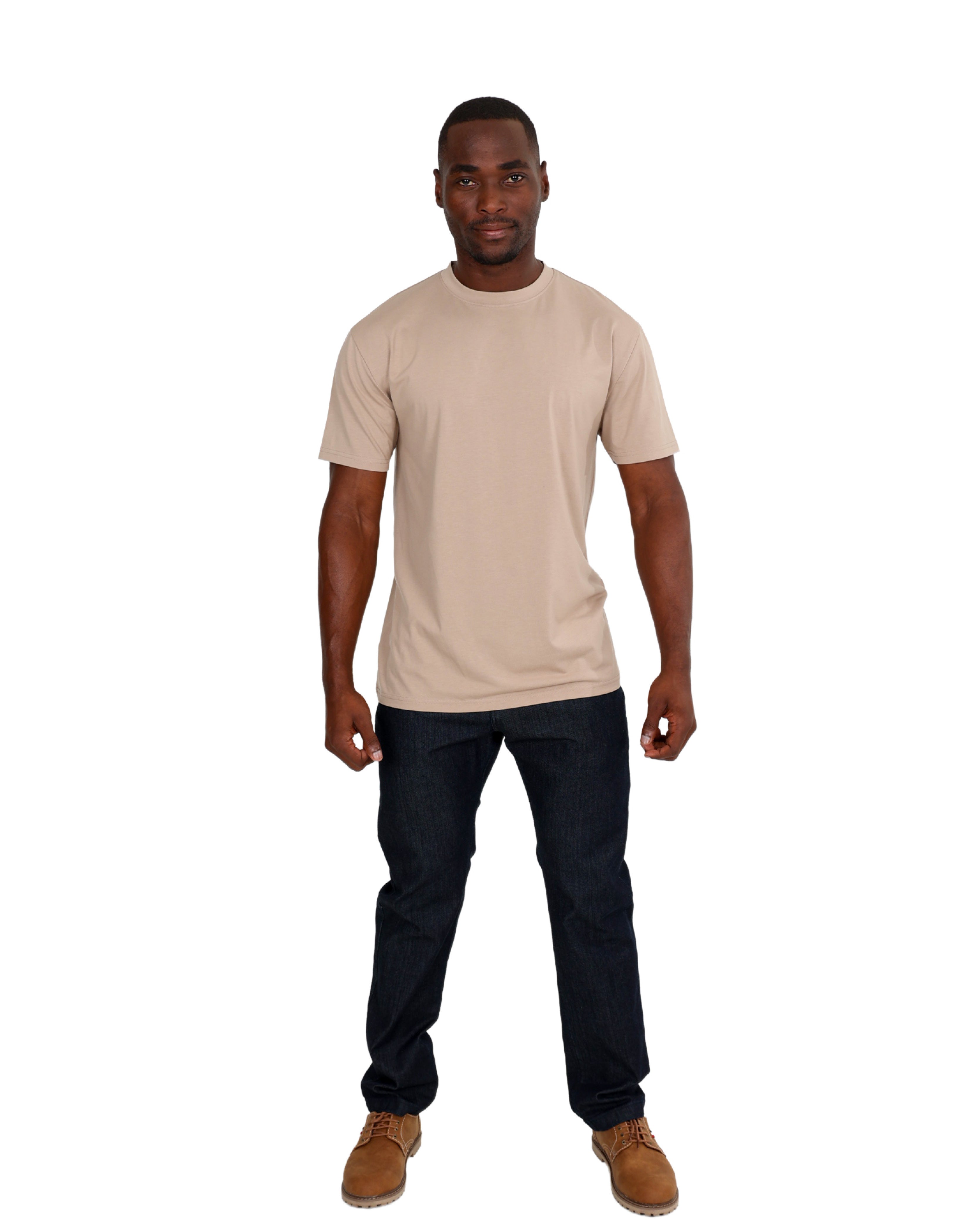 Short Sleeve Stone Cotton T-Shirt