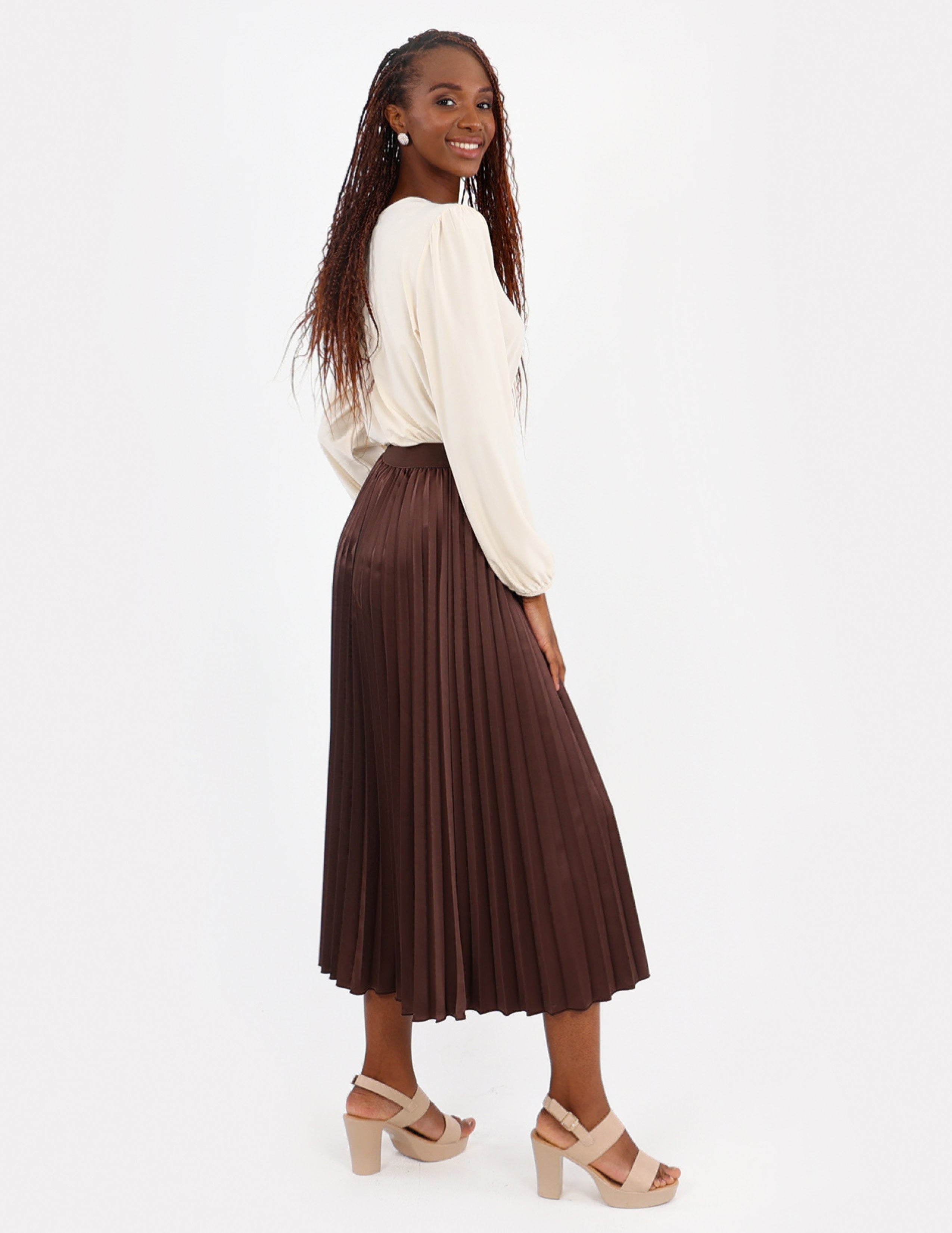 Trim Detail Long Sleeve Blouse