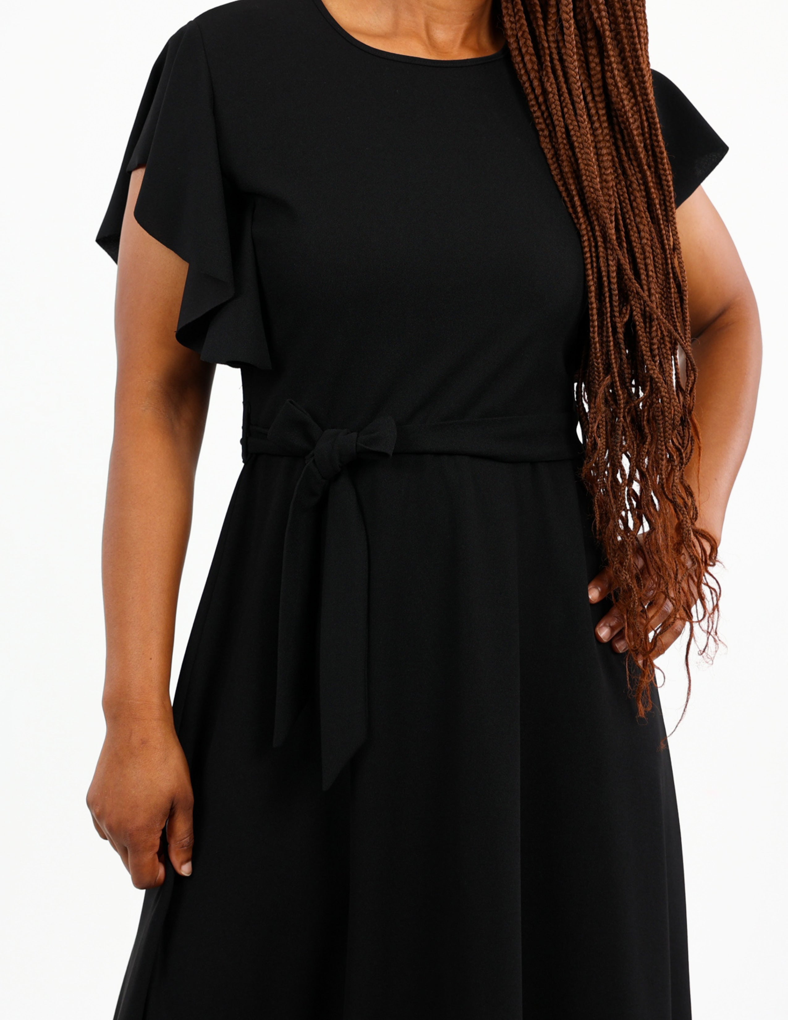 Flutter Sleeve Midi Dress