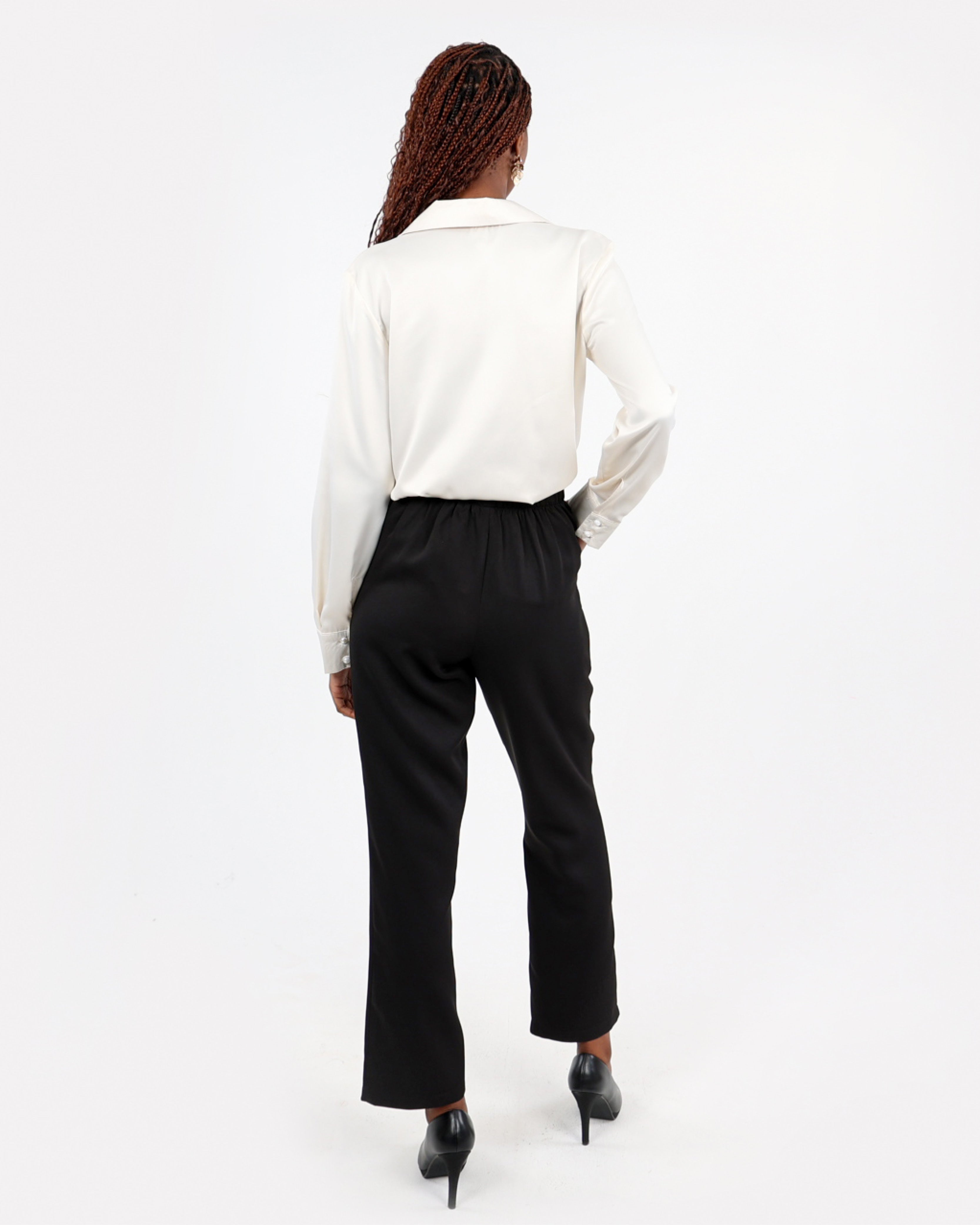 Long Sleeve Satin Blouse