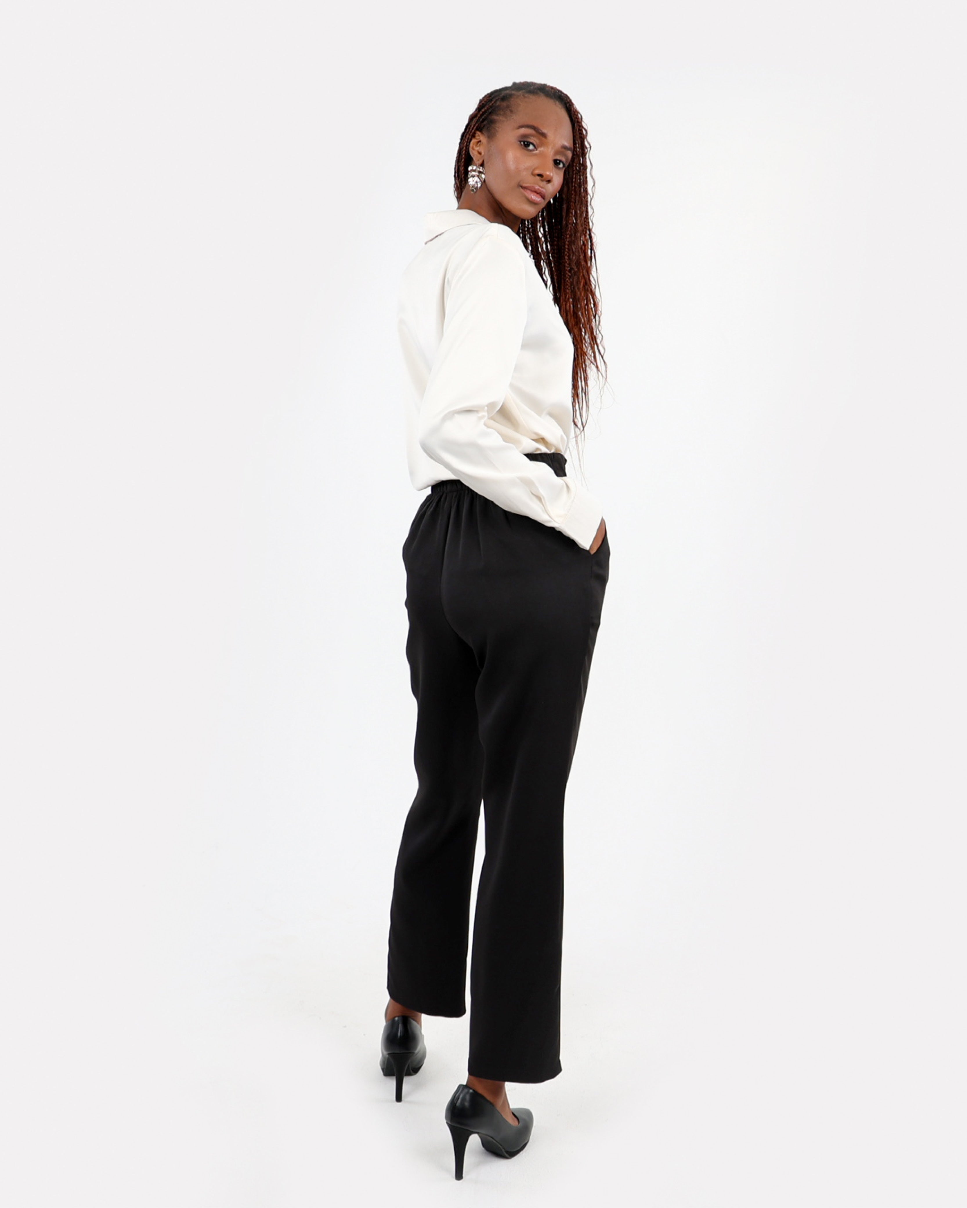 Long Sleeve Satin Blouse