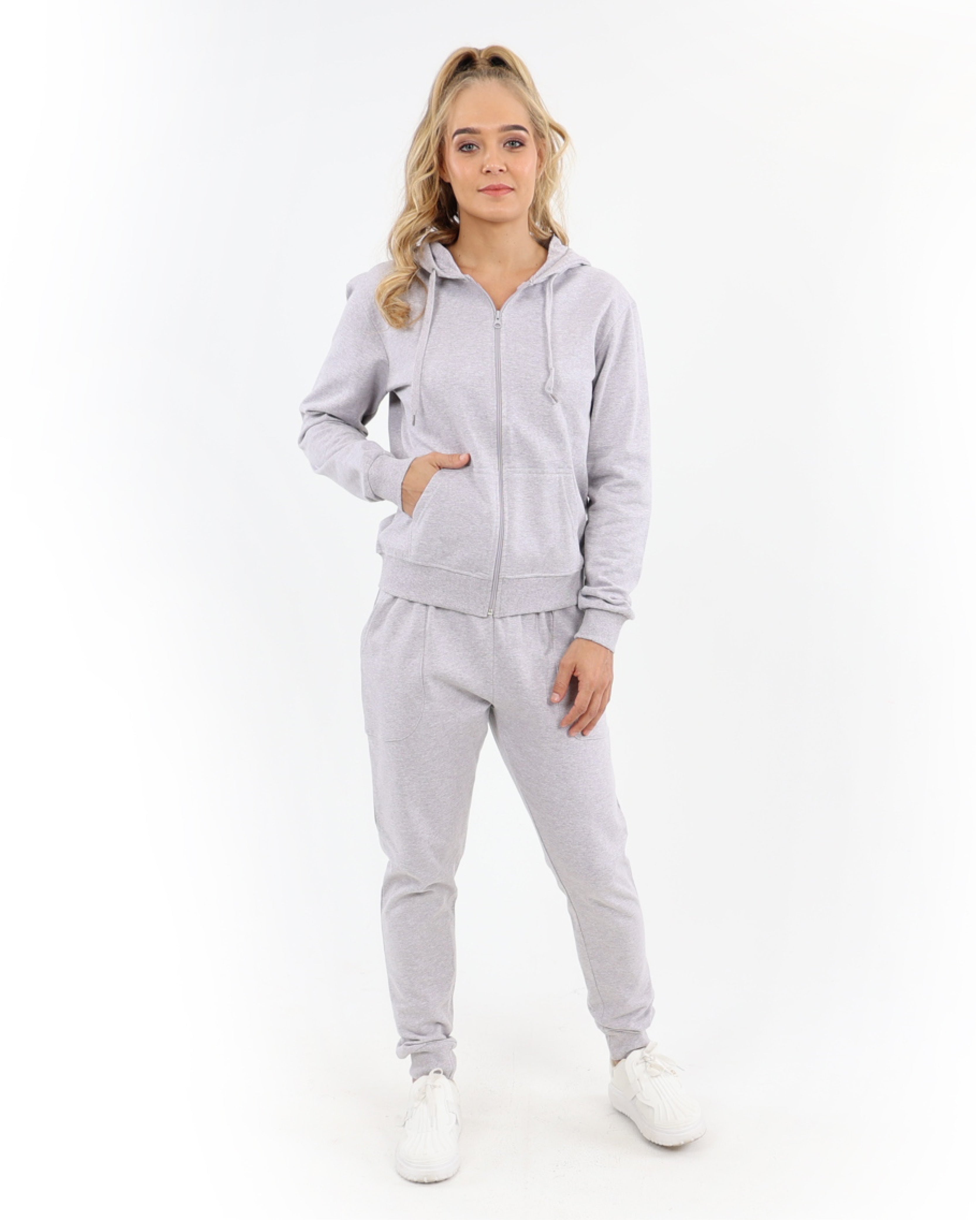 Stone Zip-Up Hoodie