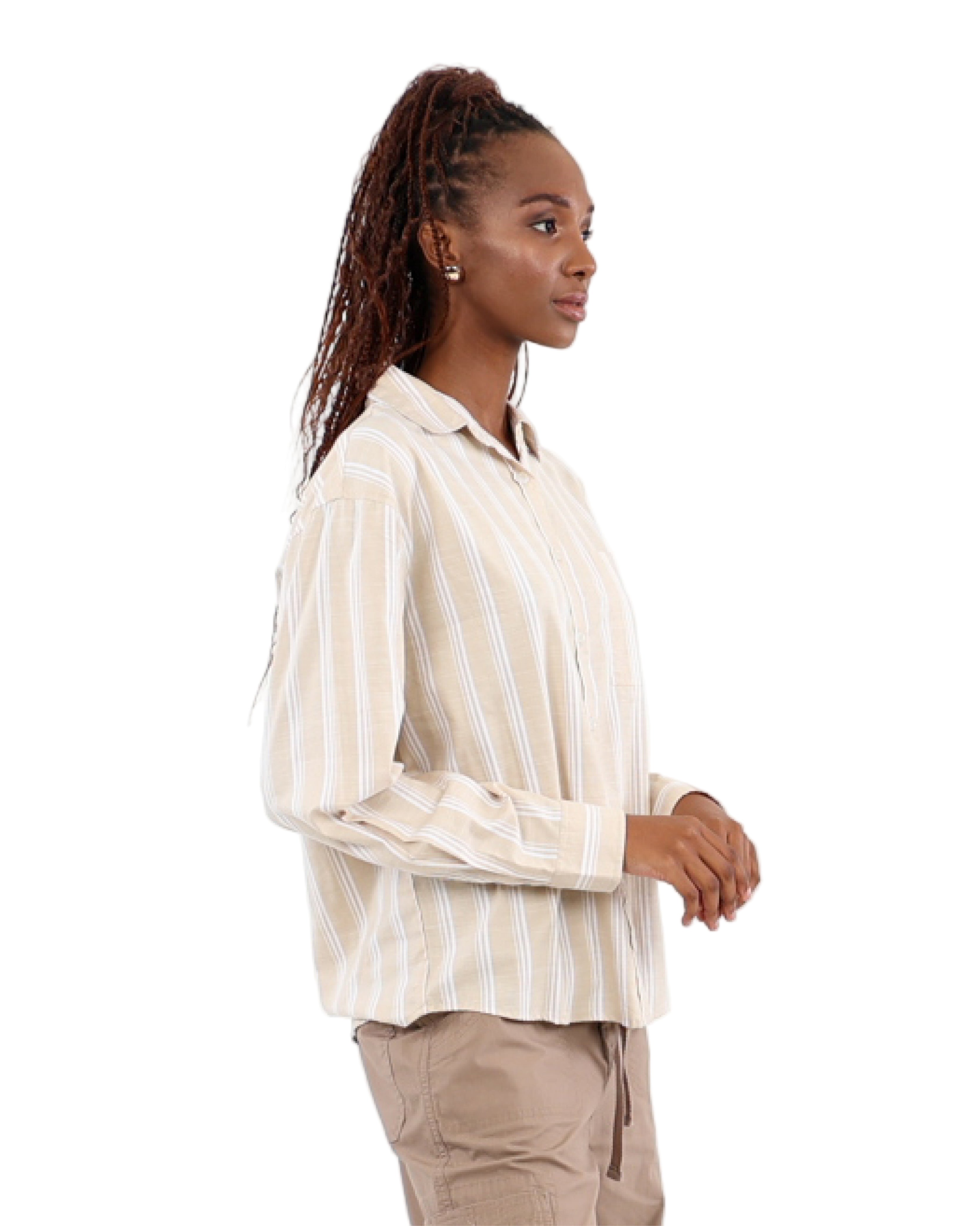 Stone Stripe Long Sleeve Shirt