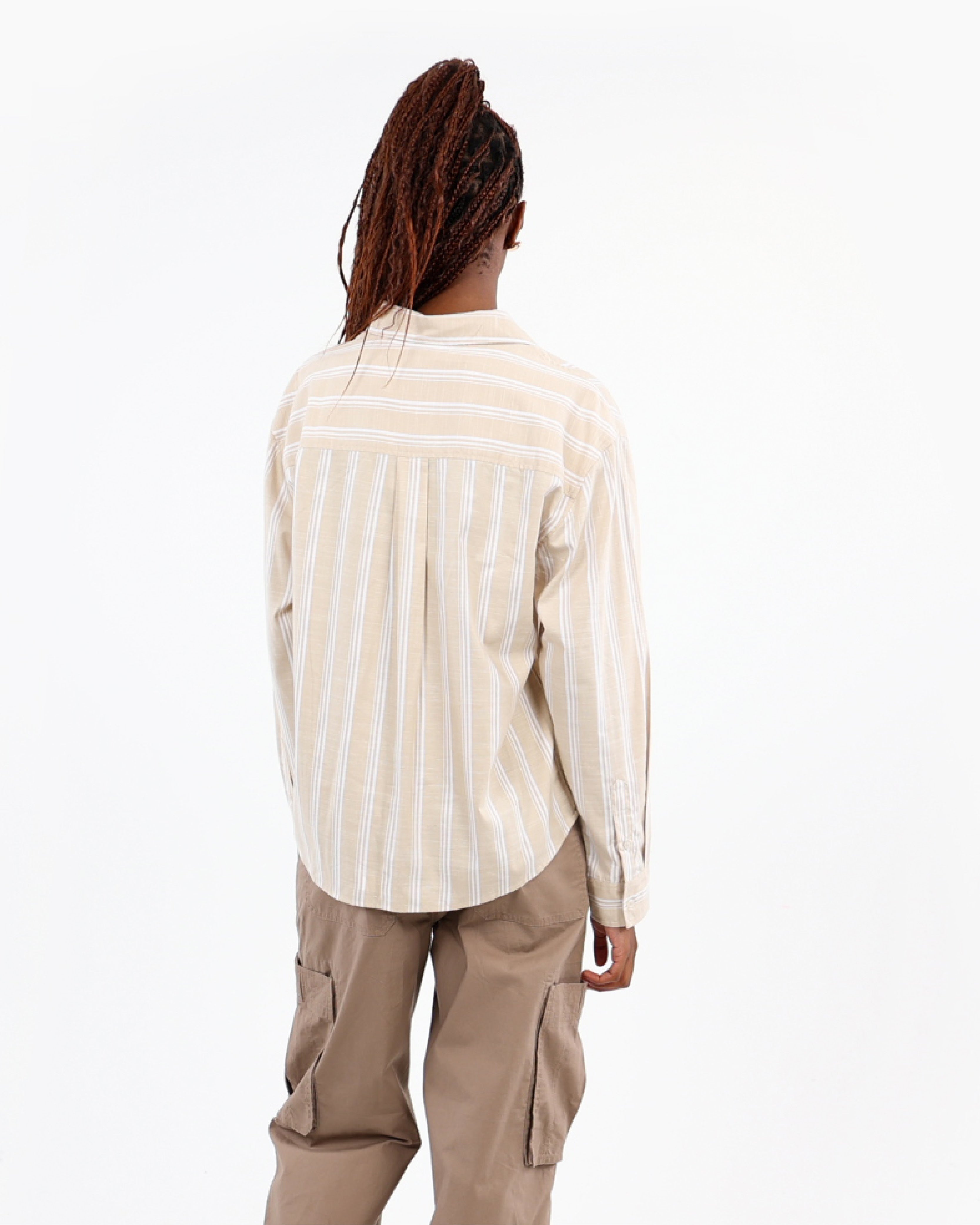 Stone Striped Long Sleeve Shirt