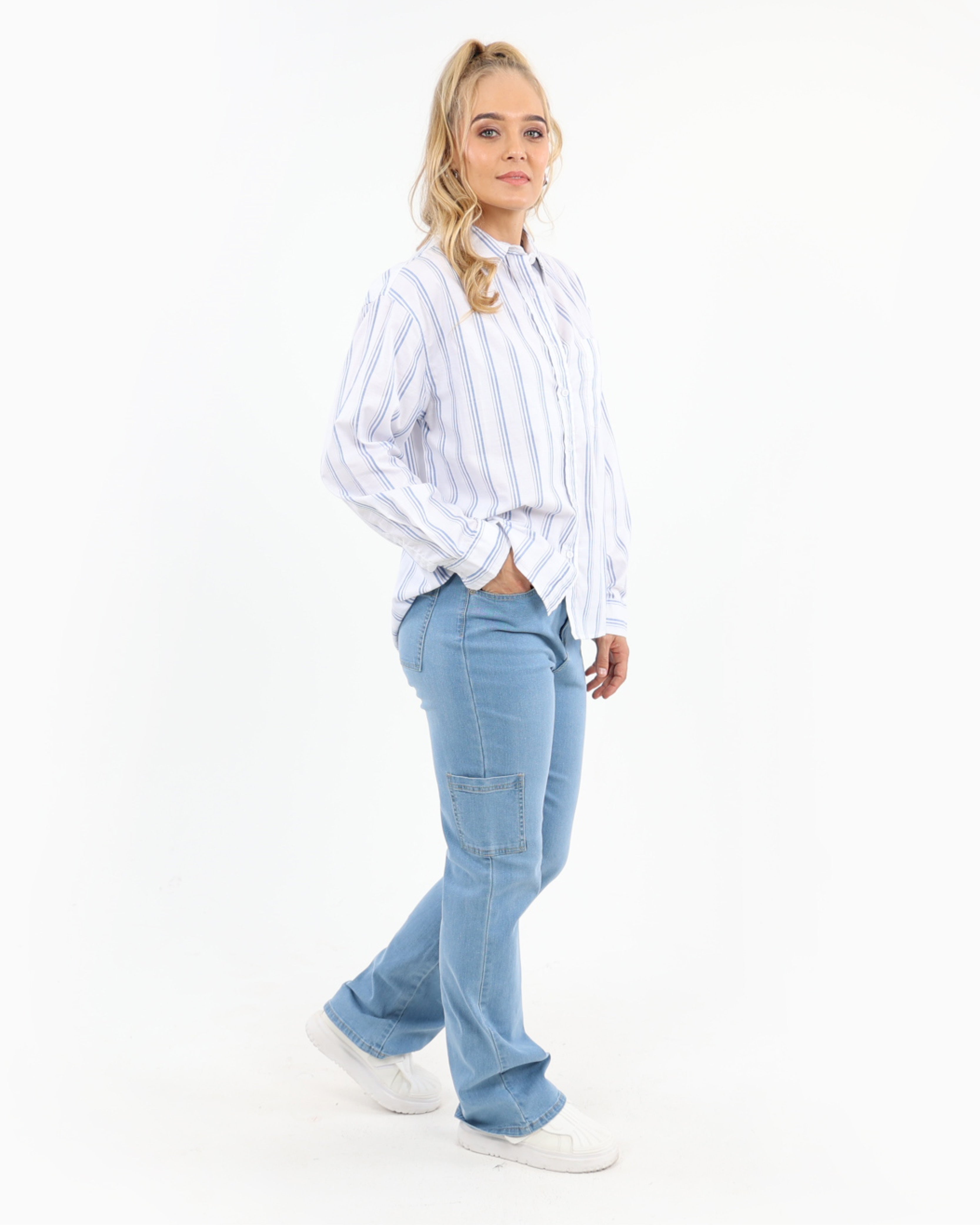Blue Flared Jeans