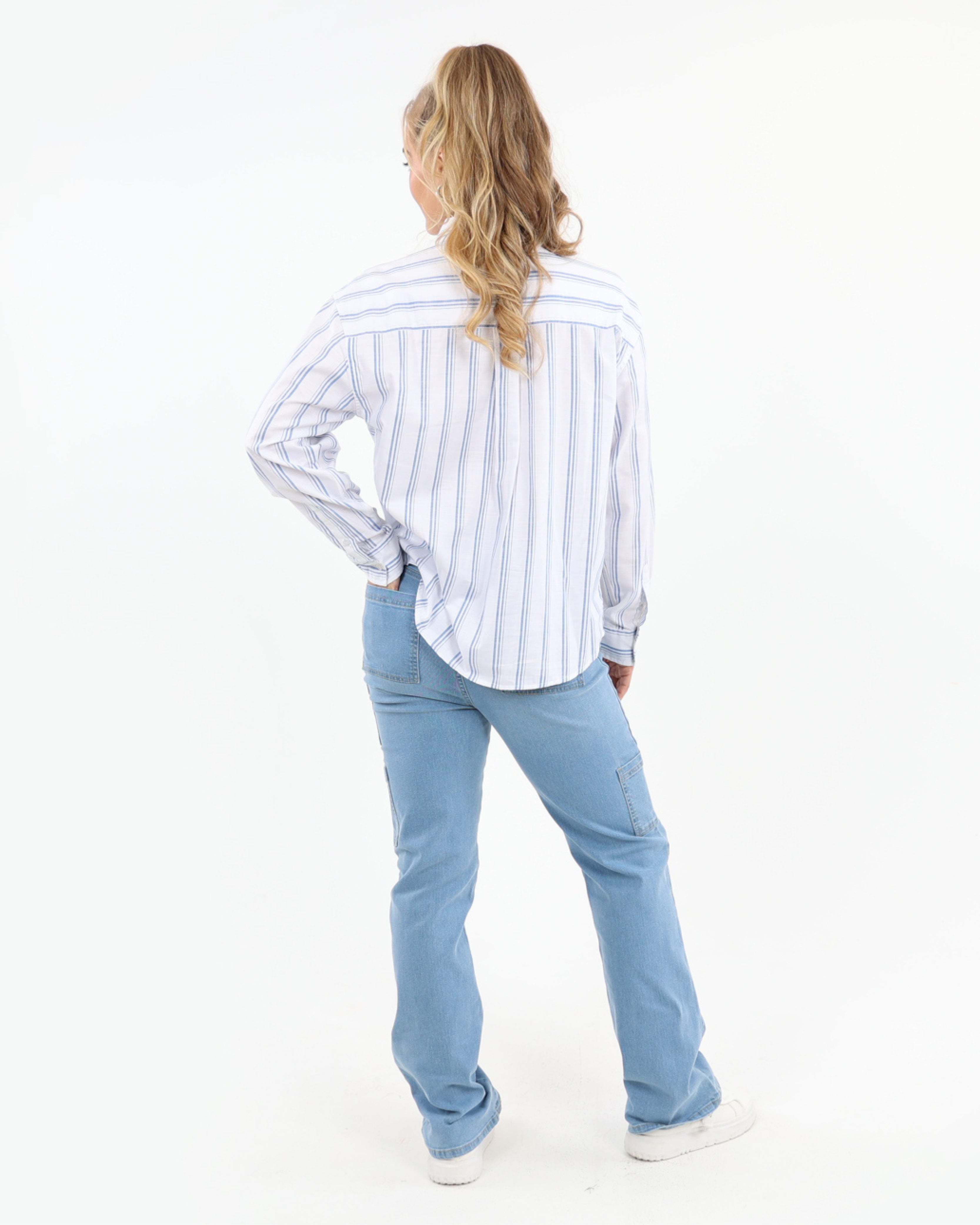 Blue Flared Jeans